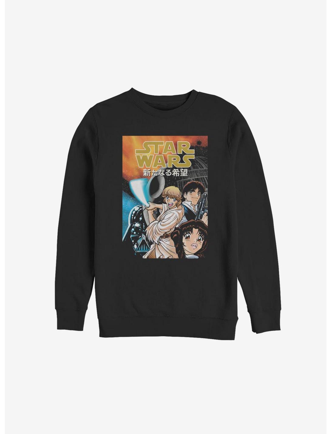 Star Wars Anime Poster Sweatshirt, BLACK, hi-res