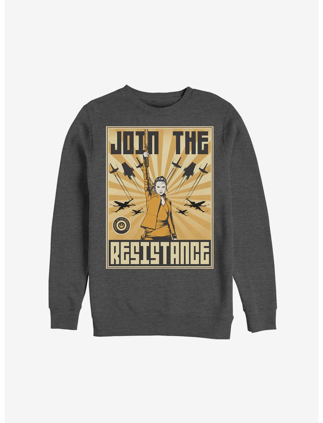 Star Wars Episode VIII The Last Jedi Resistance Sweatshirt, CHAR HTR, hi-res
