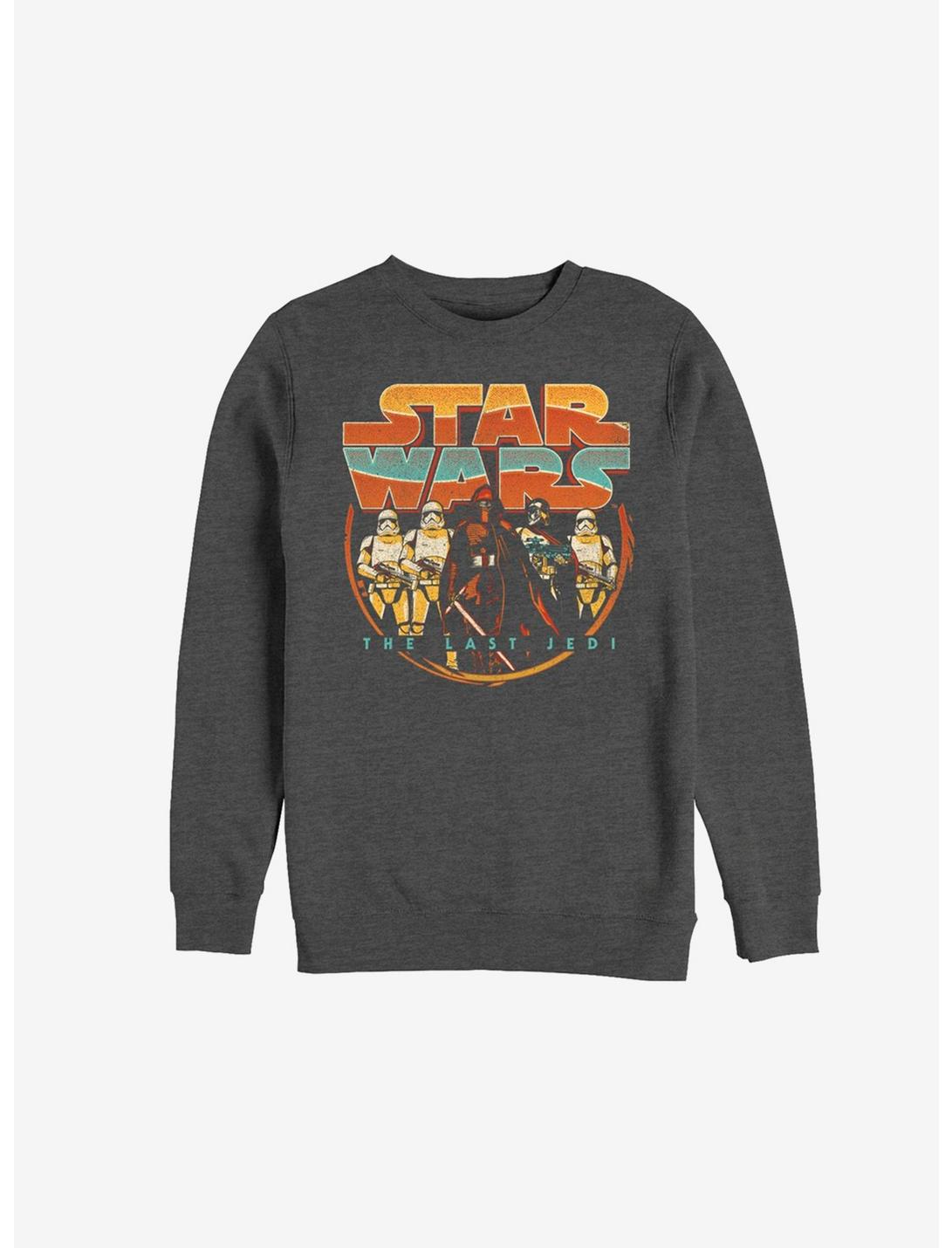 Star Wars Episode VIII The Last Jedi Retro Style Sweatshirt, CHAR HTR, hi-res