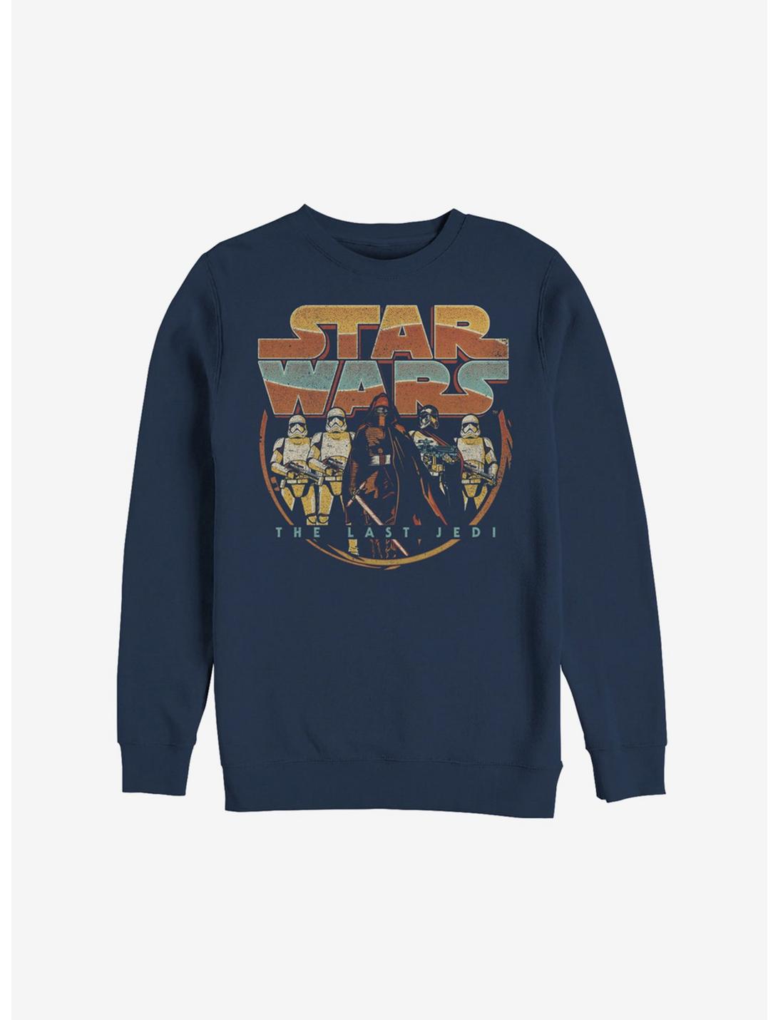 Star Wars Episode VIII The Last Jedi Retro Style Sweatshirt, NAVY, hi-res