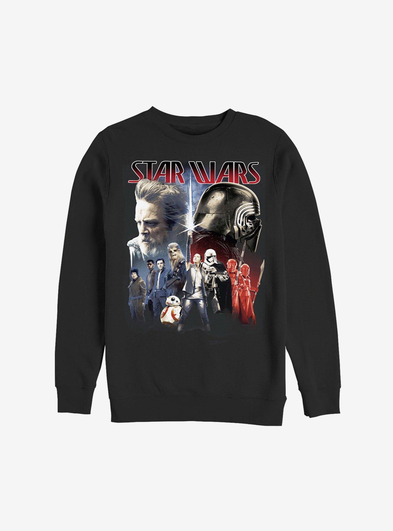 Star Wars Episode VIII The Last Jedi Both Sides Sweatshirt, BLACK, hi-res