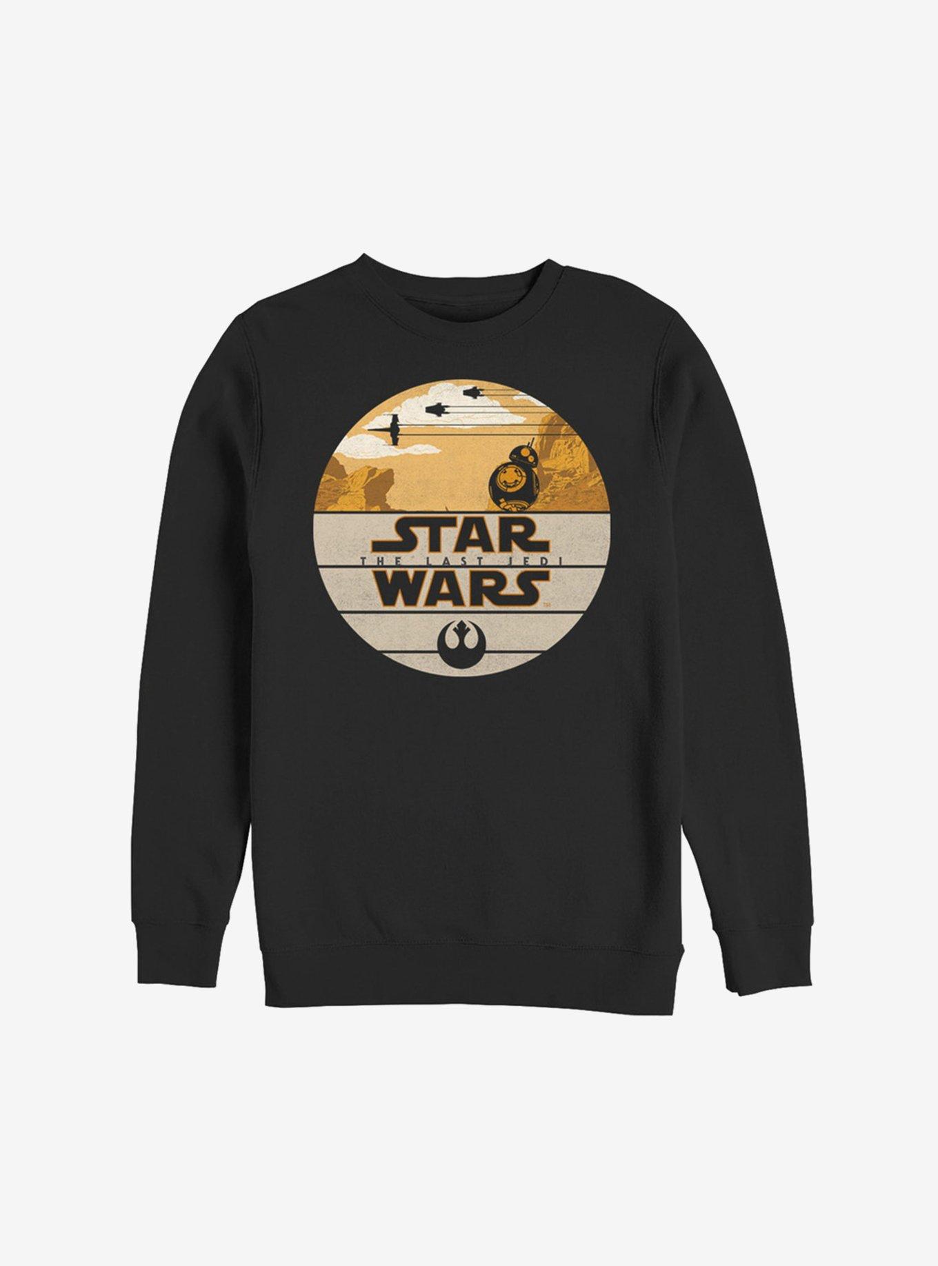 Star Wars Episode VIII The Last Jedi BB-8 Sun Droid Sweatshirt, BLACK, hi-res