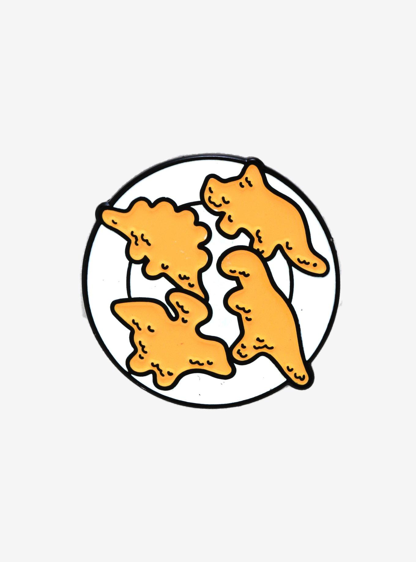 Dinosaur Nuggets Enamel Pin - BoxLunch Exclusive, , hi-res
