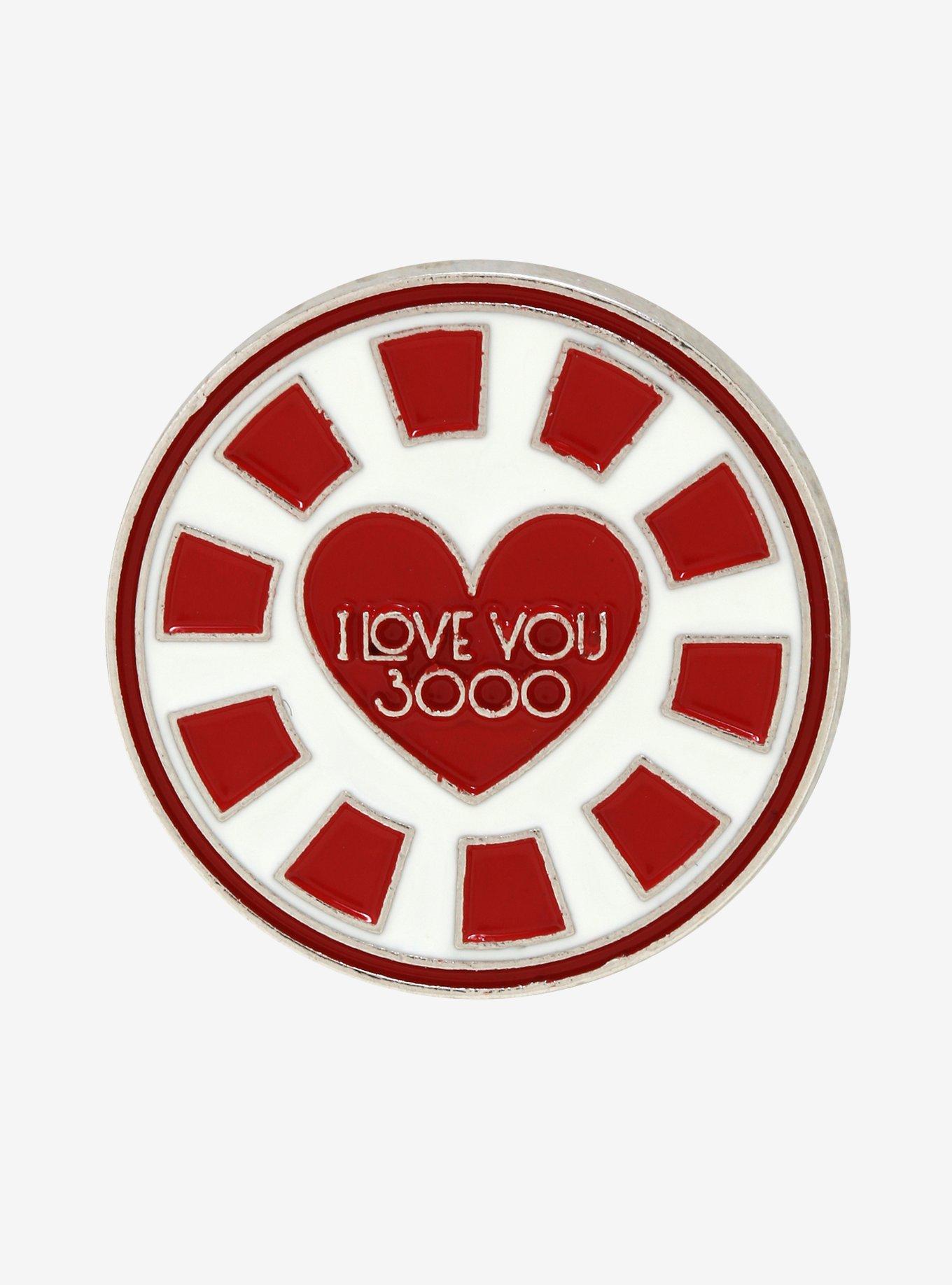 Marvel Avengers: Endgame Iron Man I Love You 3000 Enamel Pin - BoxLunch Exclusive, , hi-res
