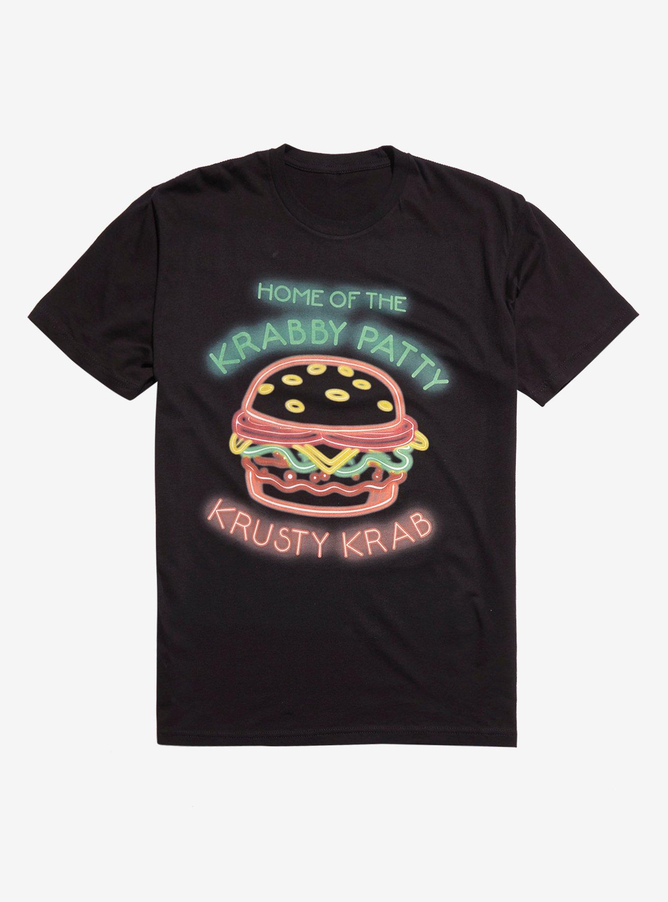 SpongeBob SquarePants Krabby Patty Neon Sign T-Shirt, MULTI, hi-res