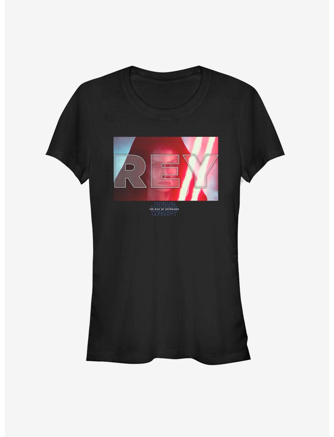 Star Wars: The Rise of Skywalker Rey Girls T-Shirt, BLACK, hi-res