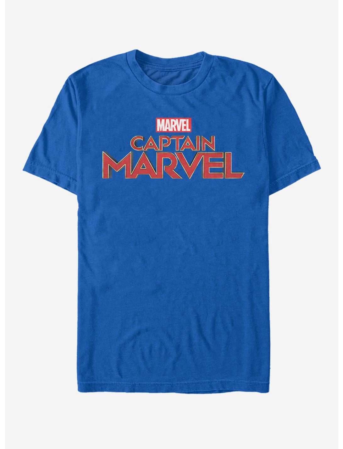 Marvel Captain Marvel Logo T-Shirt, ROYAL, hi-res
