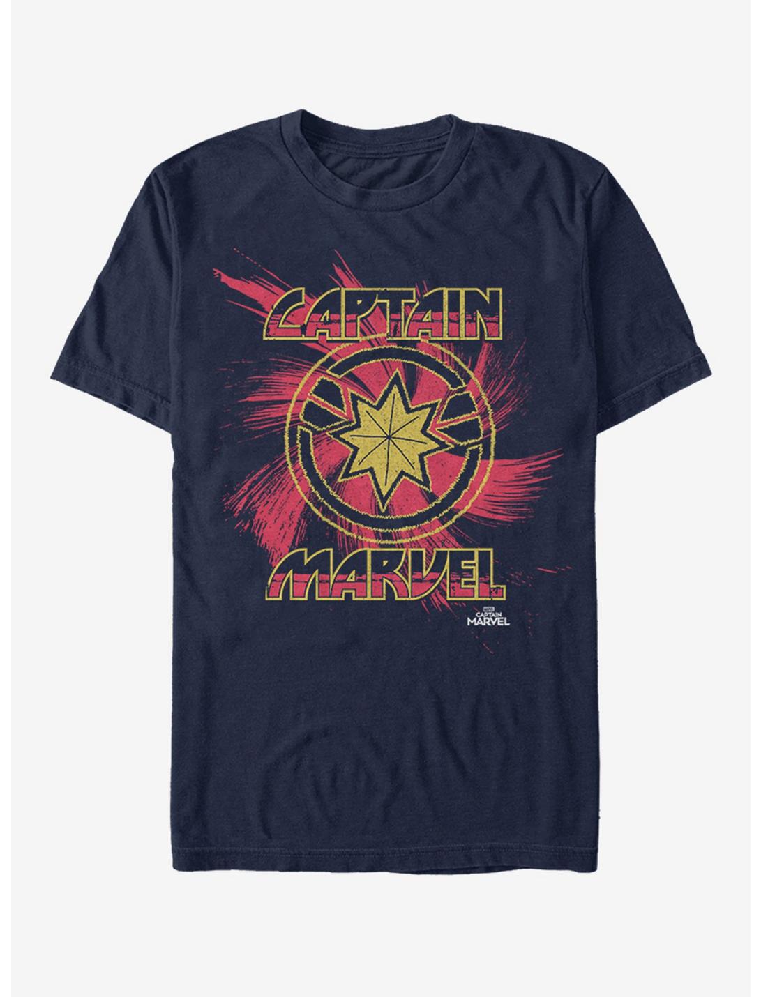 Marvel Captain Marvel Swirl T-Shirt, NAVY, hi-res