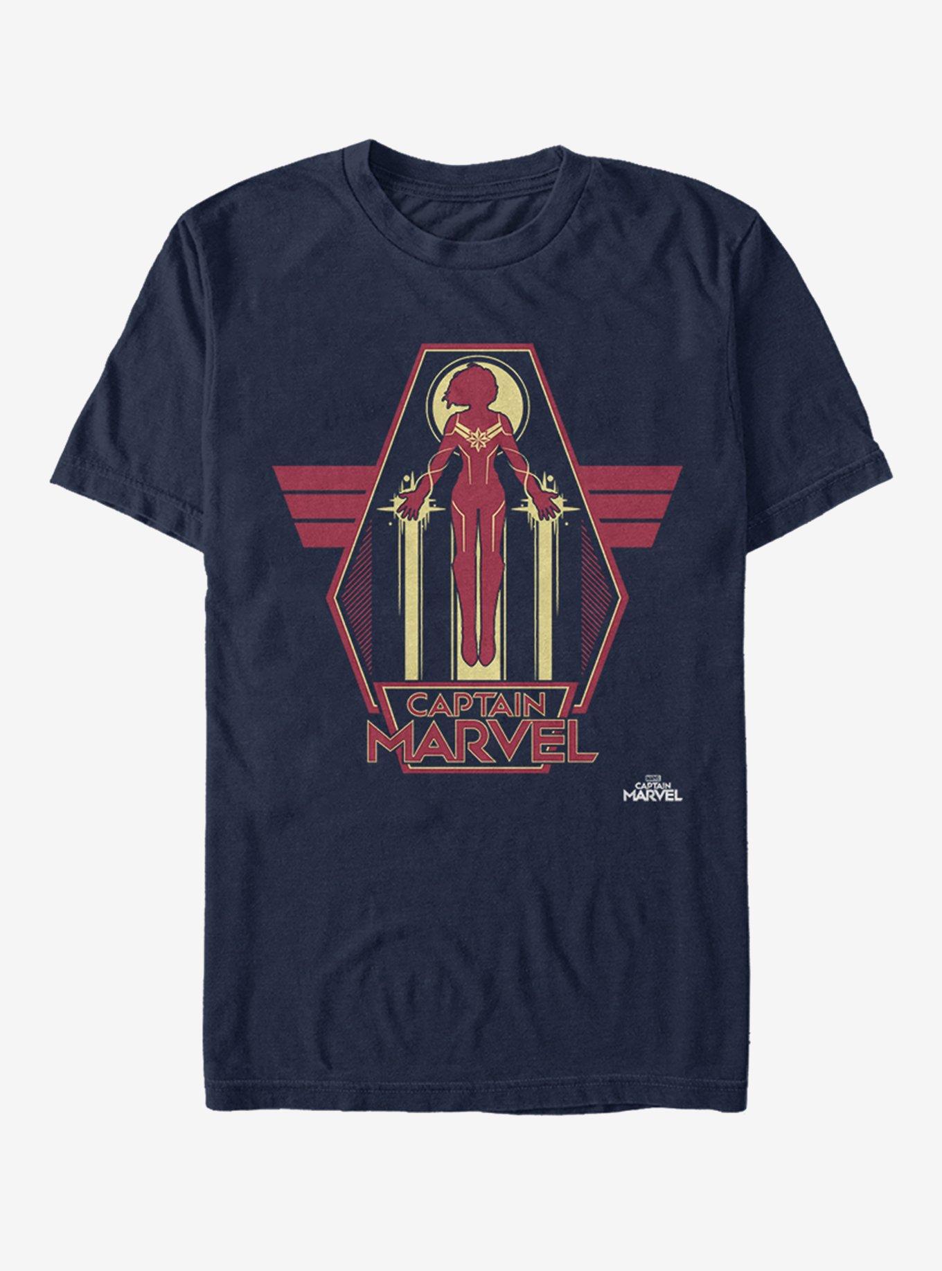 Marvel Captain Marvel Take Flight T-Shirt, NAVY, hi-res