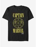 Marvel Captain Marvel Yellow Marvel T-Shirt, BLACK, hi-res