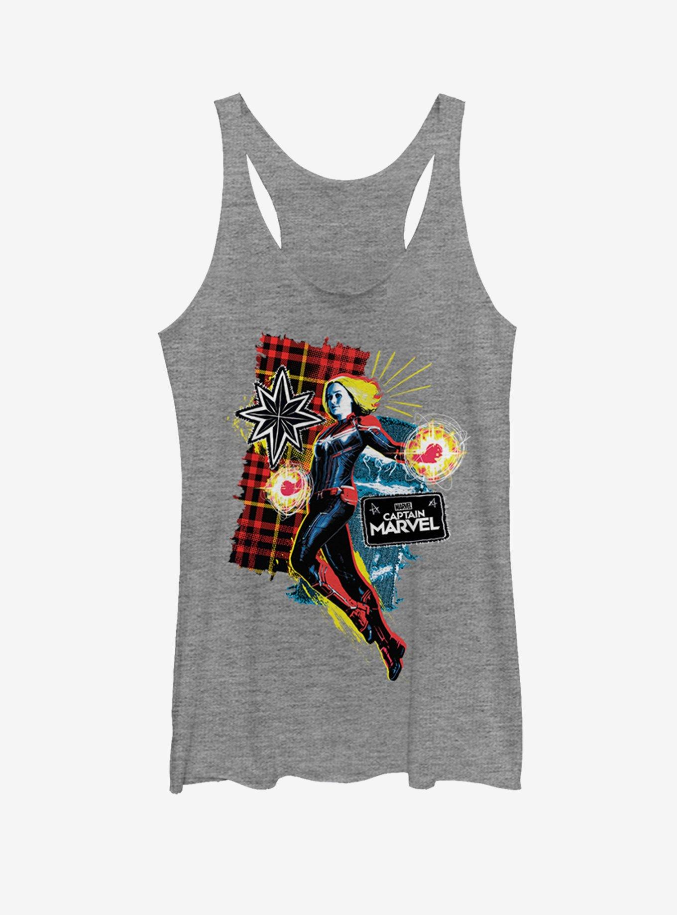 Marvel Captain Marvel Nineties Grunge Womens Tank Top, , hi-res