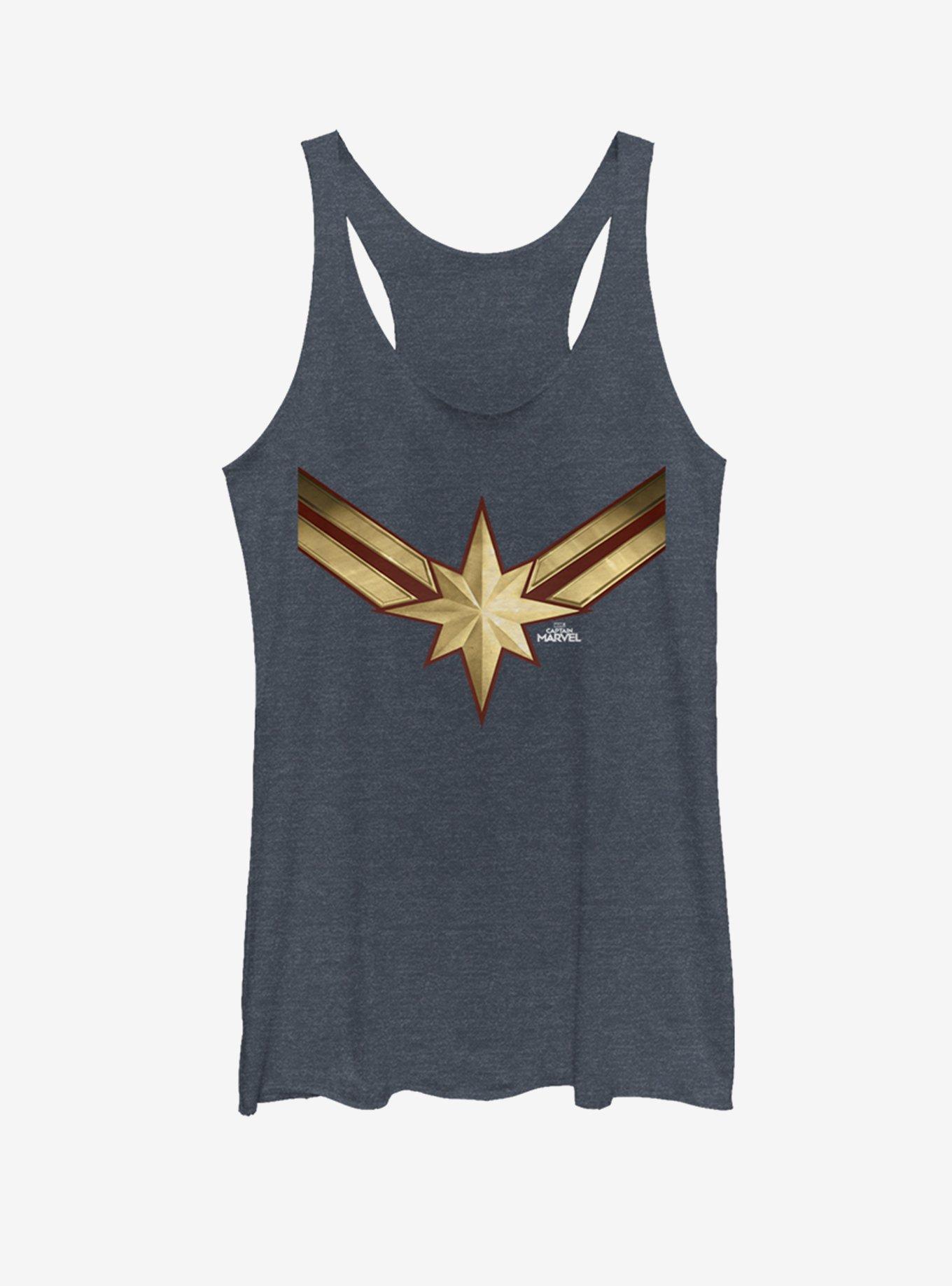 Marvel Captain Marvel Costume Symbol Womens Tank Top, , hi-res