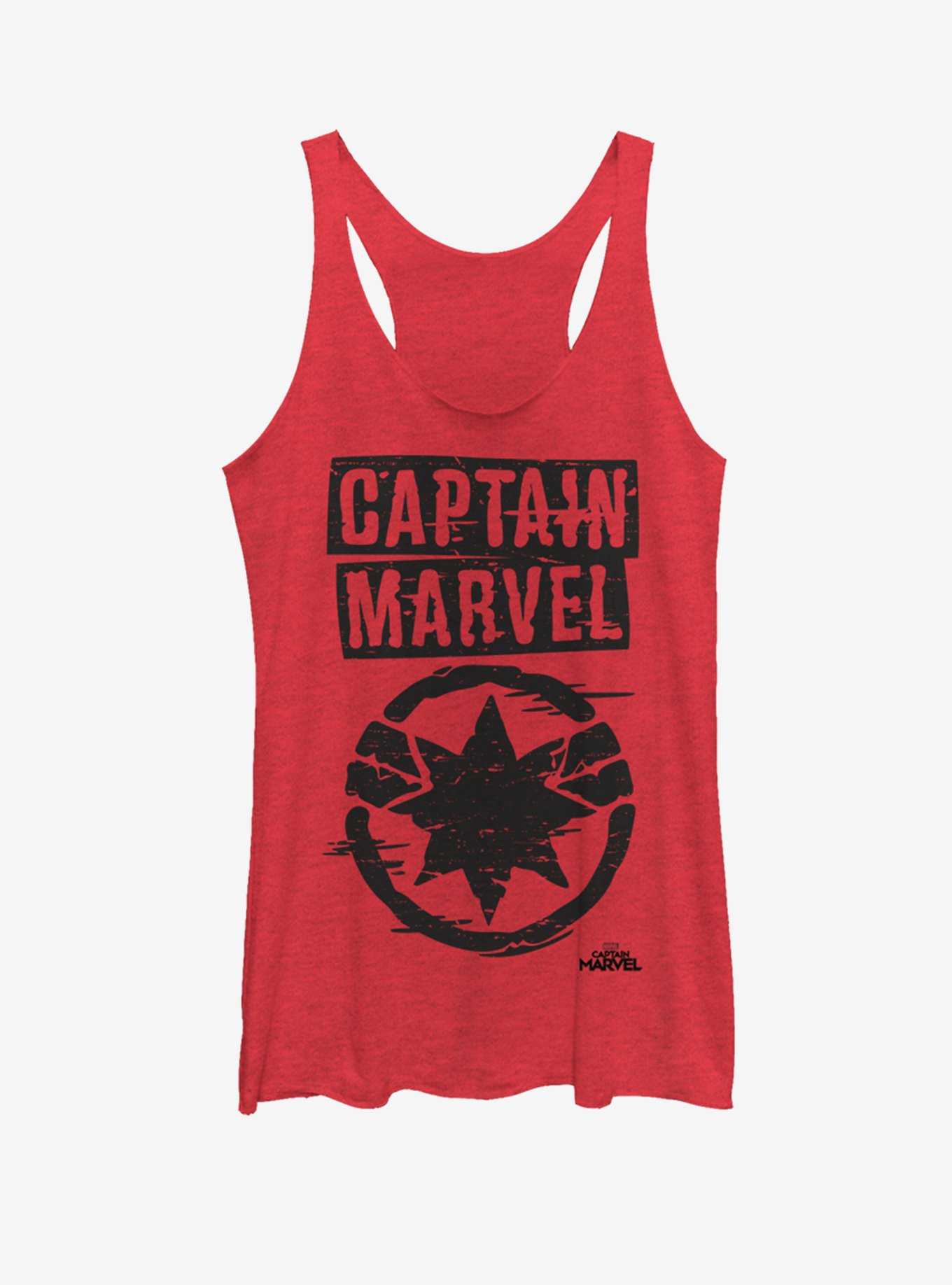 Marvel Captain Marvel Painted Logo Womens Tank Top, , hi-res
