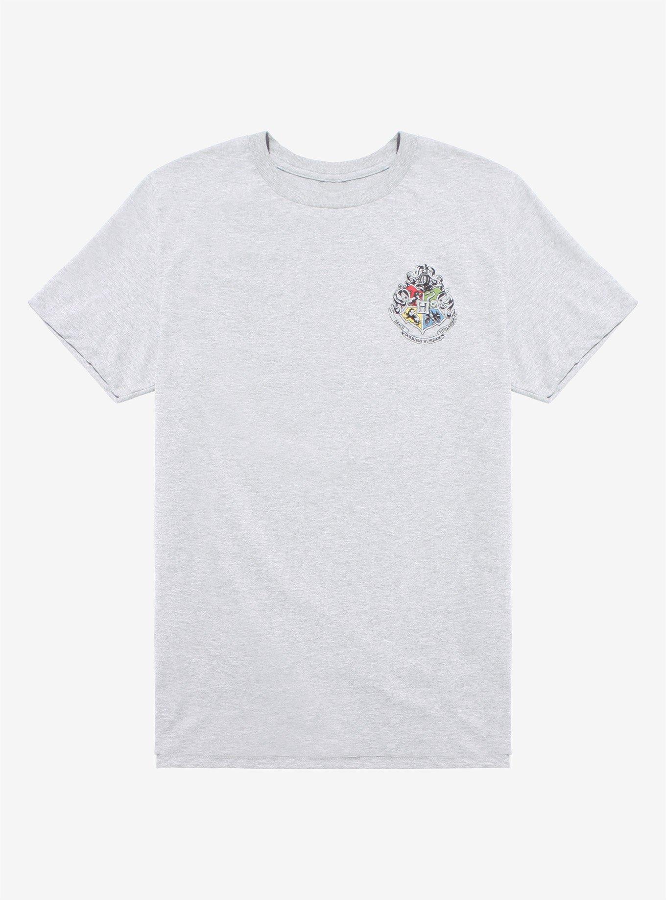 Hogwarts Crest Black Harry Potter Fitted T-Shirt Adult
