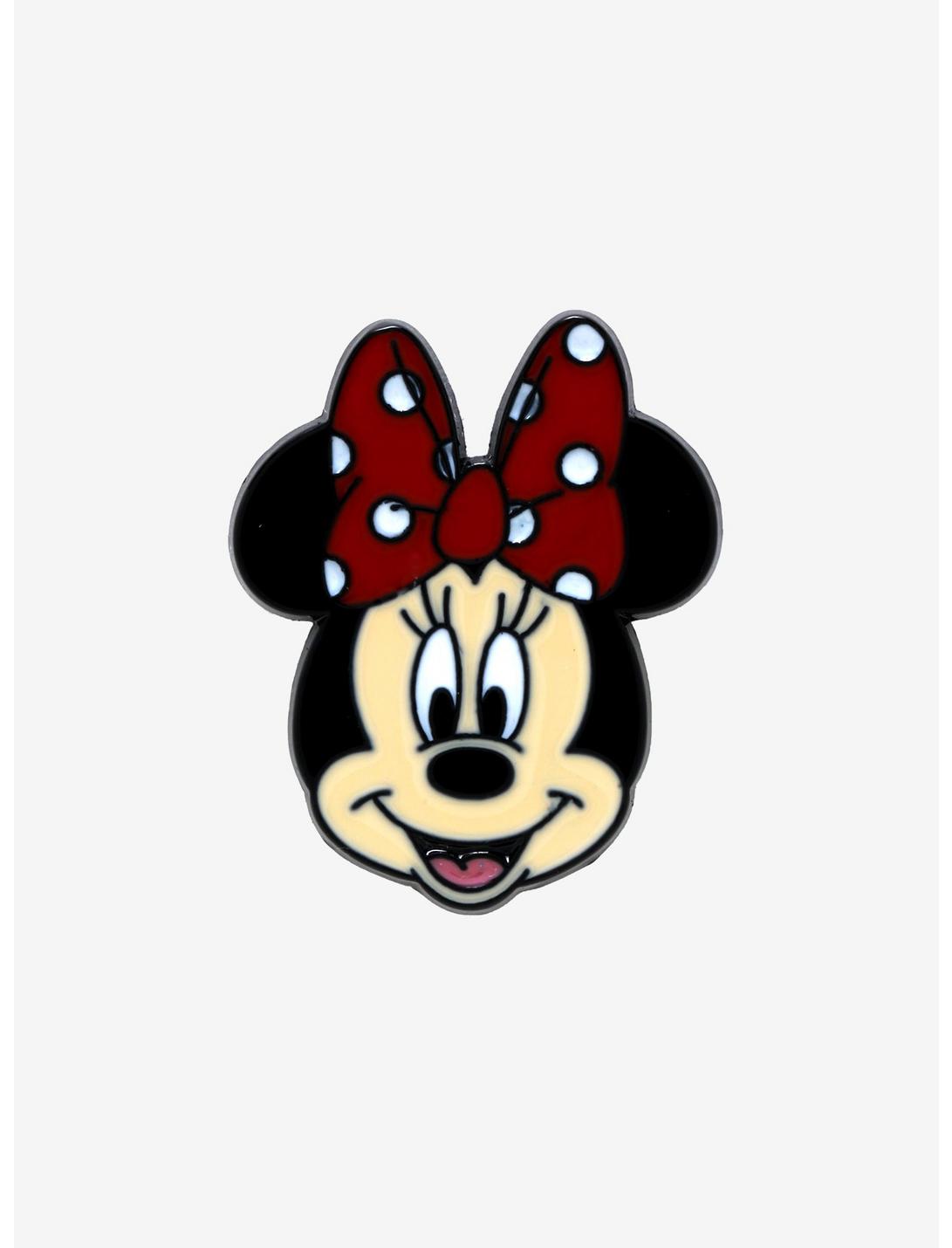 Loungefly Disney Minnie Mouse Face Enamel Pin, , hi-res