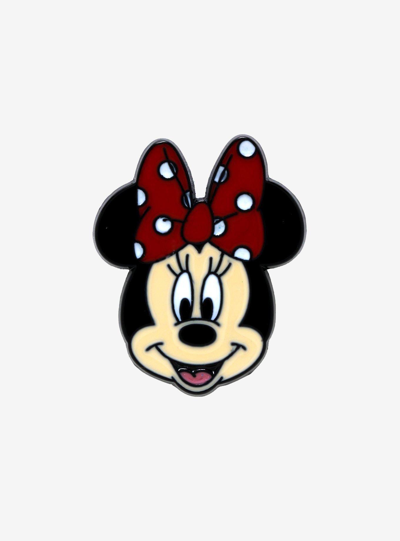 Loungefly Disney Minnie Mouse Face Enamel Pin, , hi-res