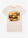 Pug Burger T-Shirt By Huebucket, SAND, hi-res