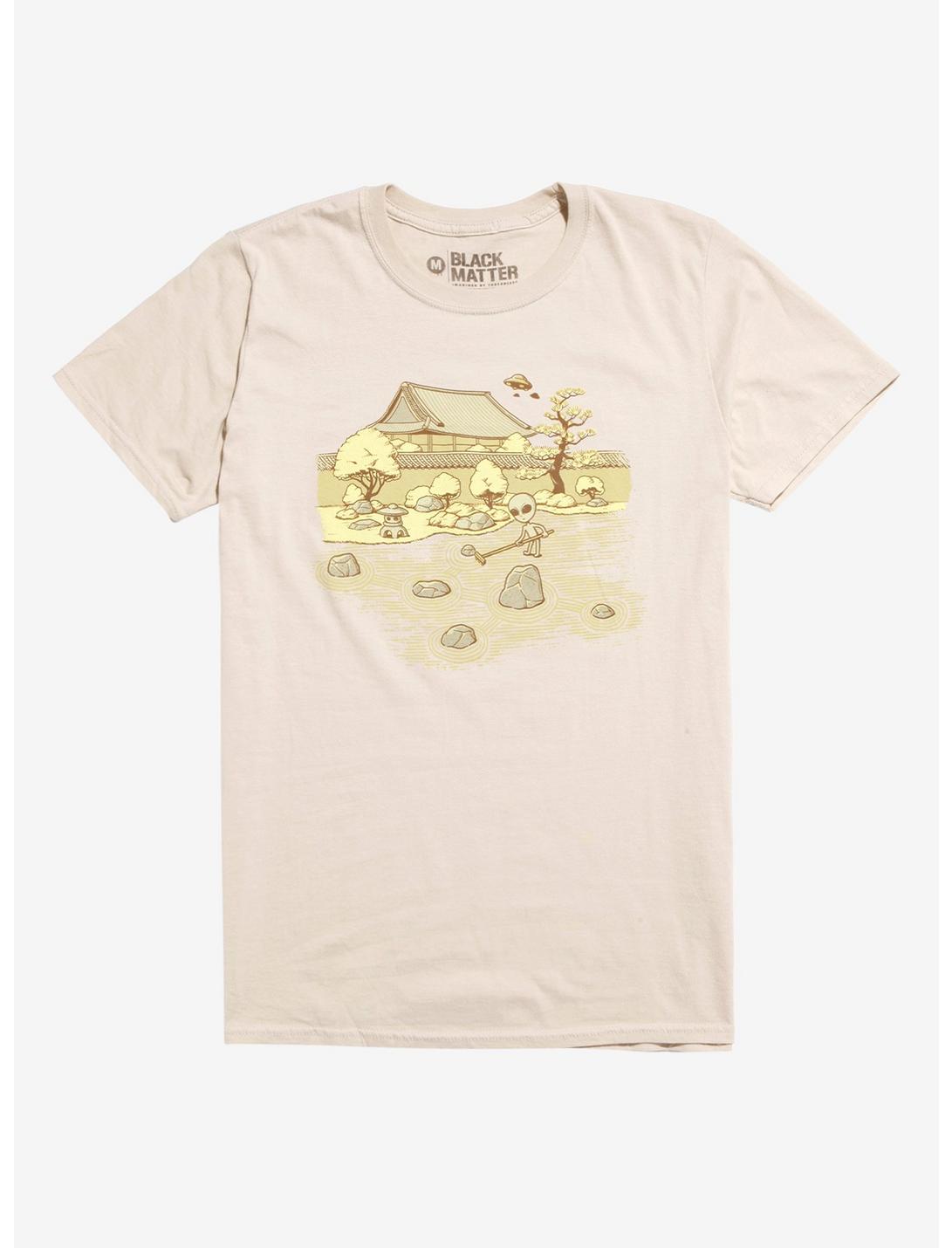 Karesansui Crop Circles T-Shirt By Ben Chen, SAND, hi-res