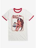 Don't Do Drugs Ringer T-Shirt By Narniaz, WHITE, hi-res