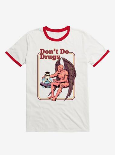 国内で当店のみ VOID - DON'T DO DRUGS TEE Don't Do Drugs Ringer T-Shirt By Narniaz | Hot Topic