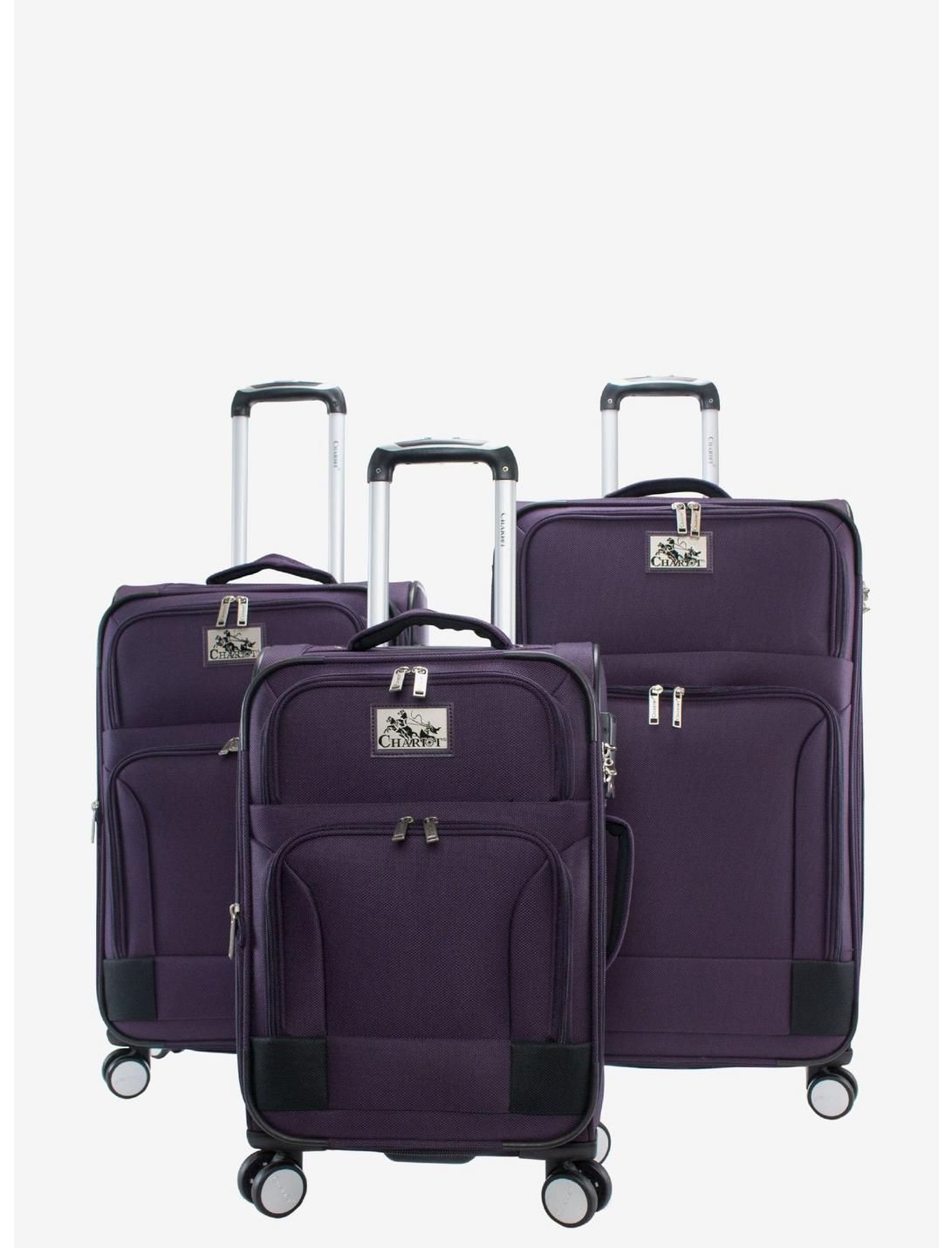 Naples 3 Pc Purple Luggage Set, , hi-res