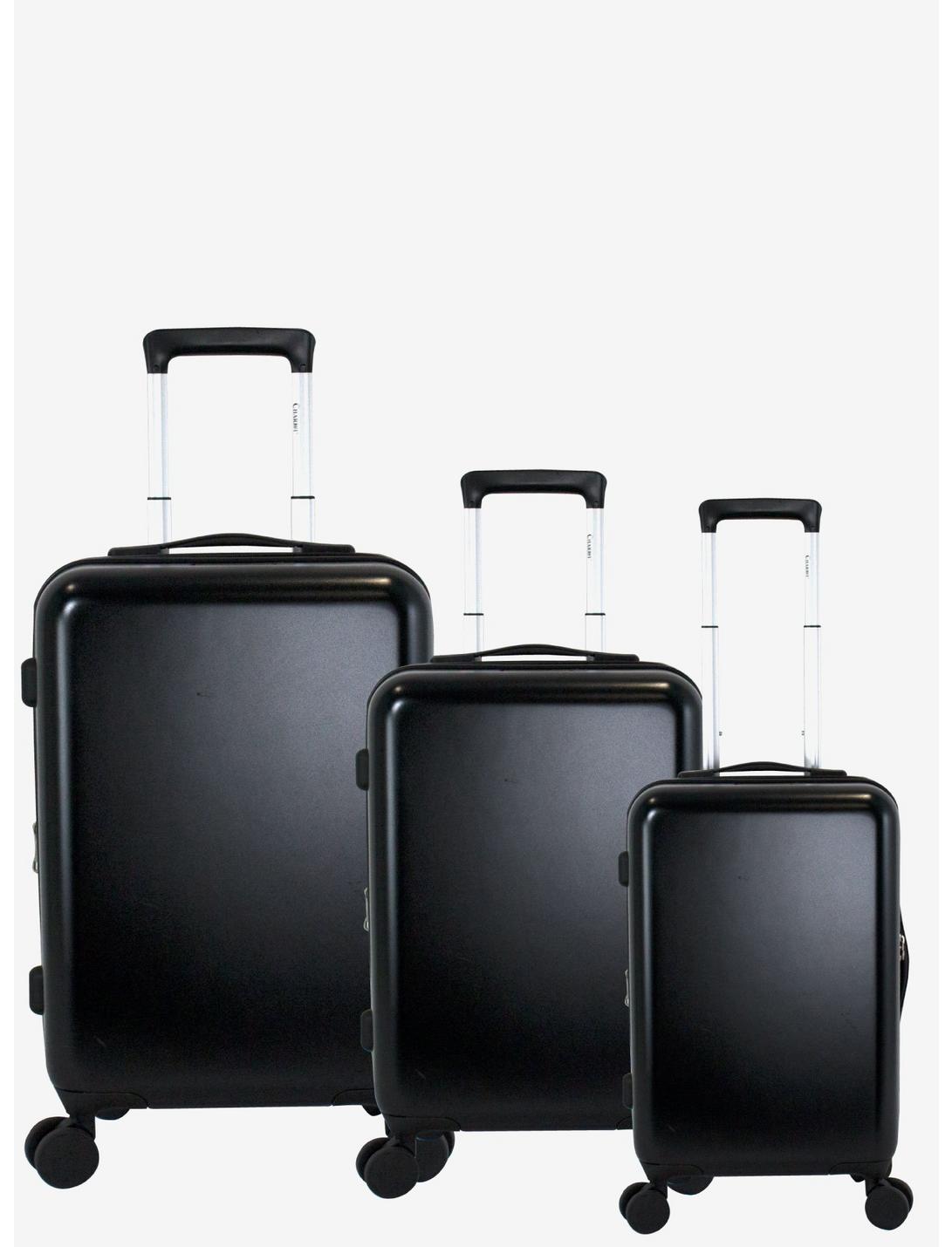 Blank Slate Hard Sided 3 Pc Black Luggage Set, , hi-res