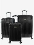 Paola Hard Sided 3 Pc Black Luggage Set, , hi-res