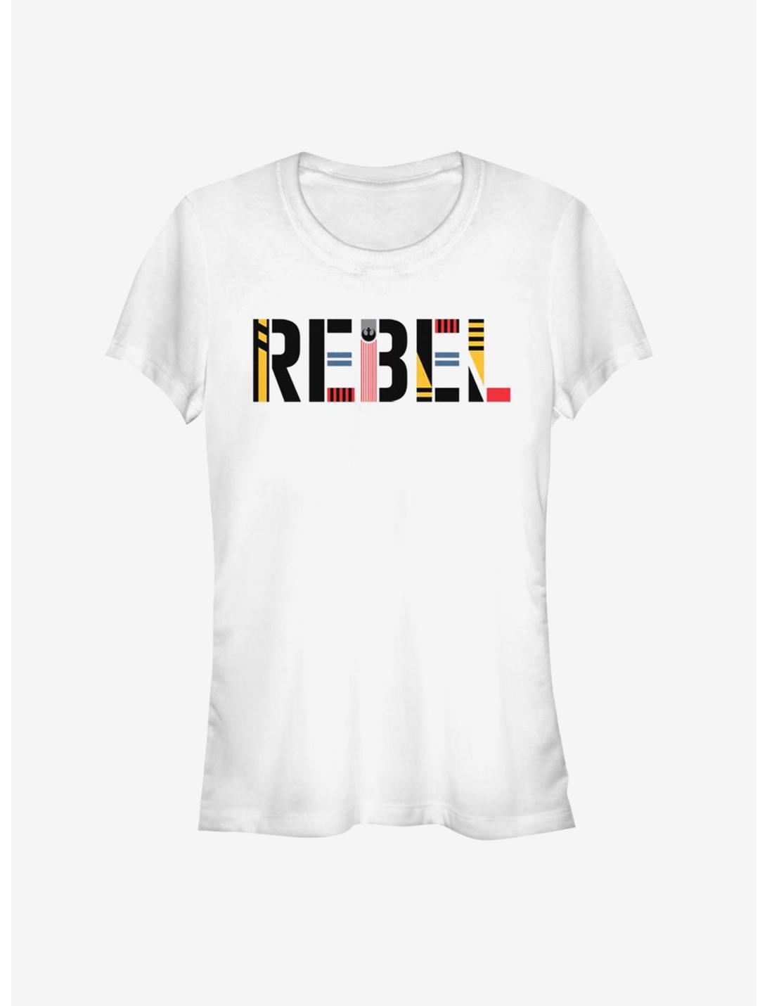 Star Wars: The Rise of Skywalker Rebel Simple Girls T-Shirt, WHITE, hi-res