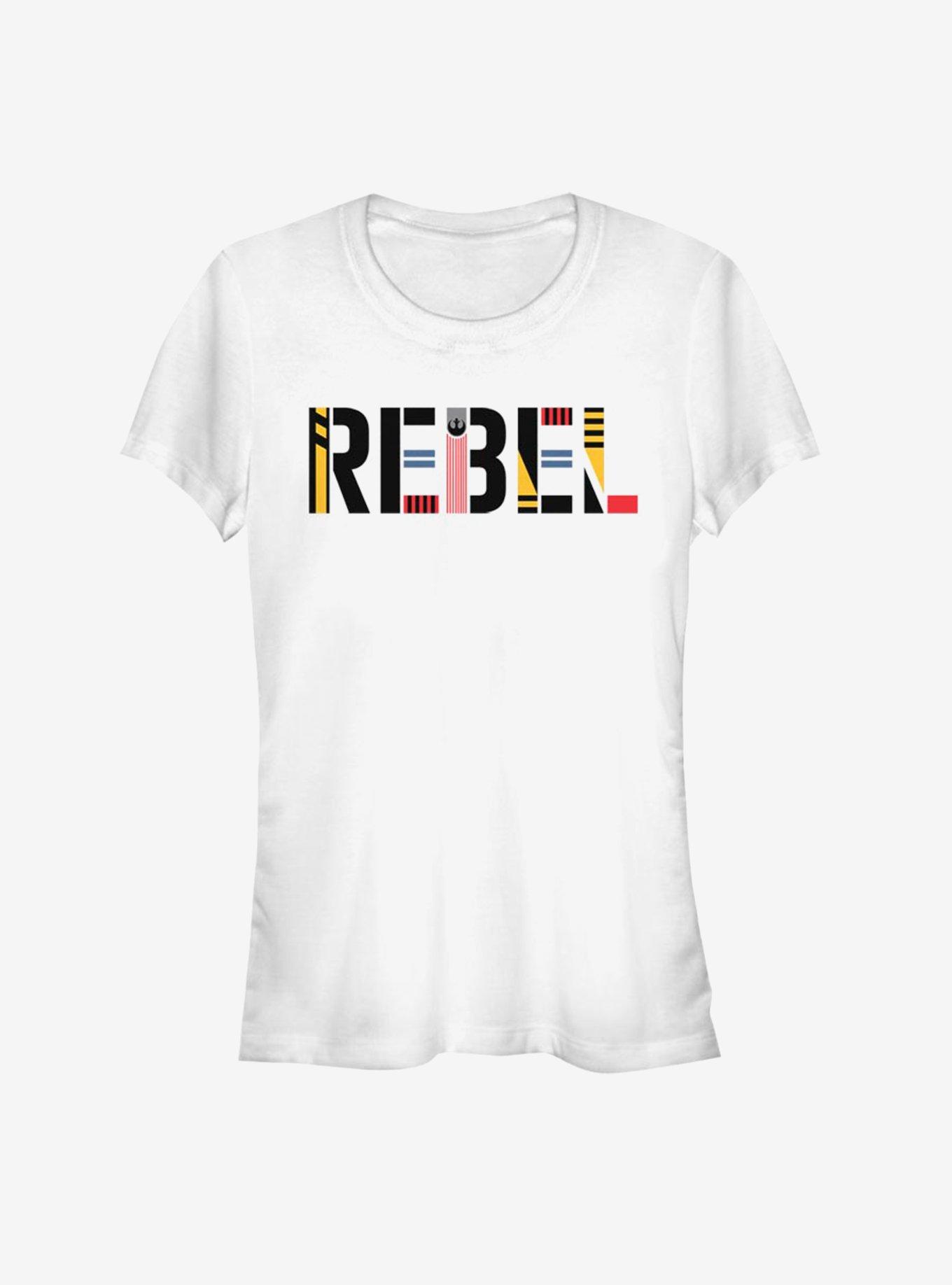 Star Wars: The Rise of Skywalker Rebel Simple Girls T-Shirt, WHITE, hi-res