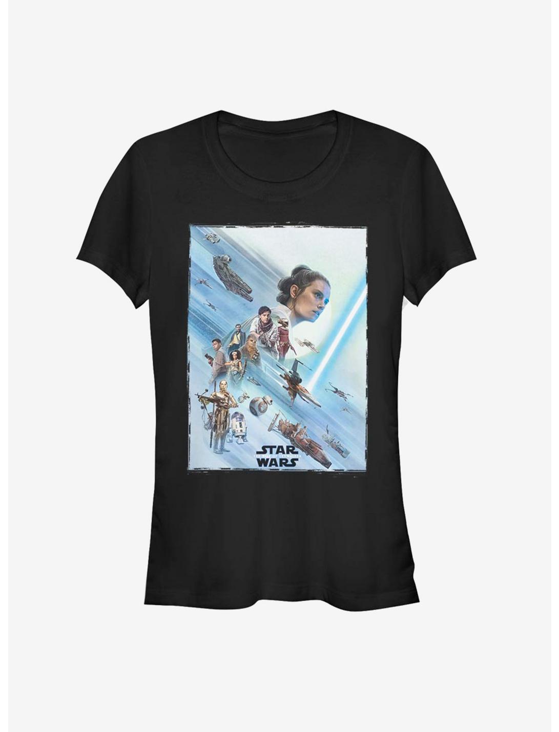 Star Wars: The Rise of Skywalker Rey Poster Girls T-Shirt, BLACK, hi-res
