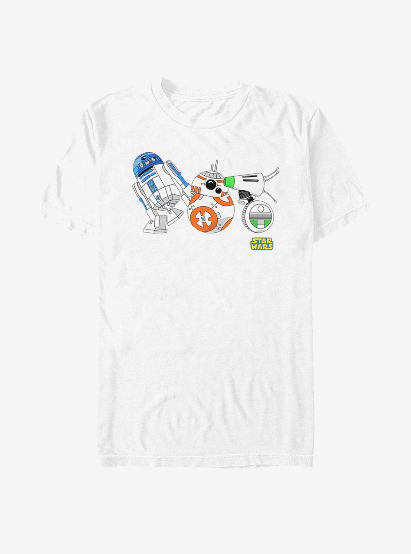 Star Wars: The Rise of Skywalker Cartoon Droid Lineup T-Shirt, , hi-res