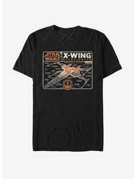 Star Wars: The Rise of Skywalker Starfighter Blueprint T-Shirt, , hi-res