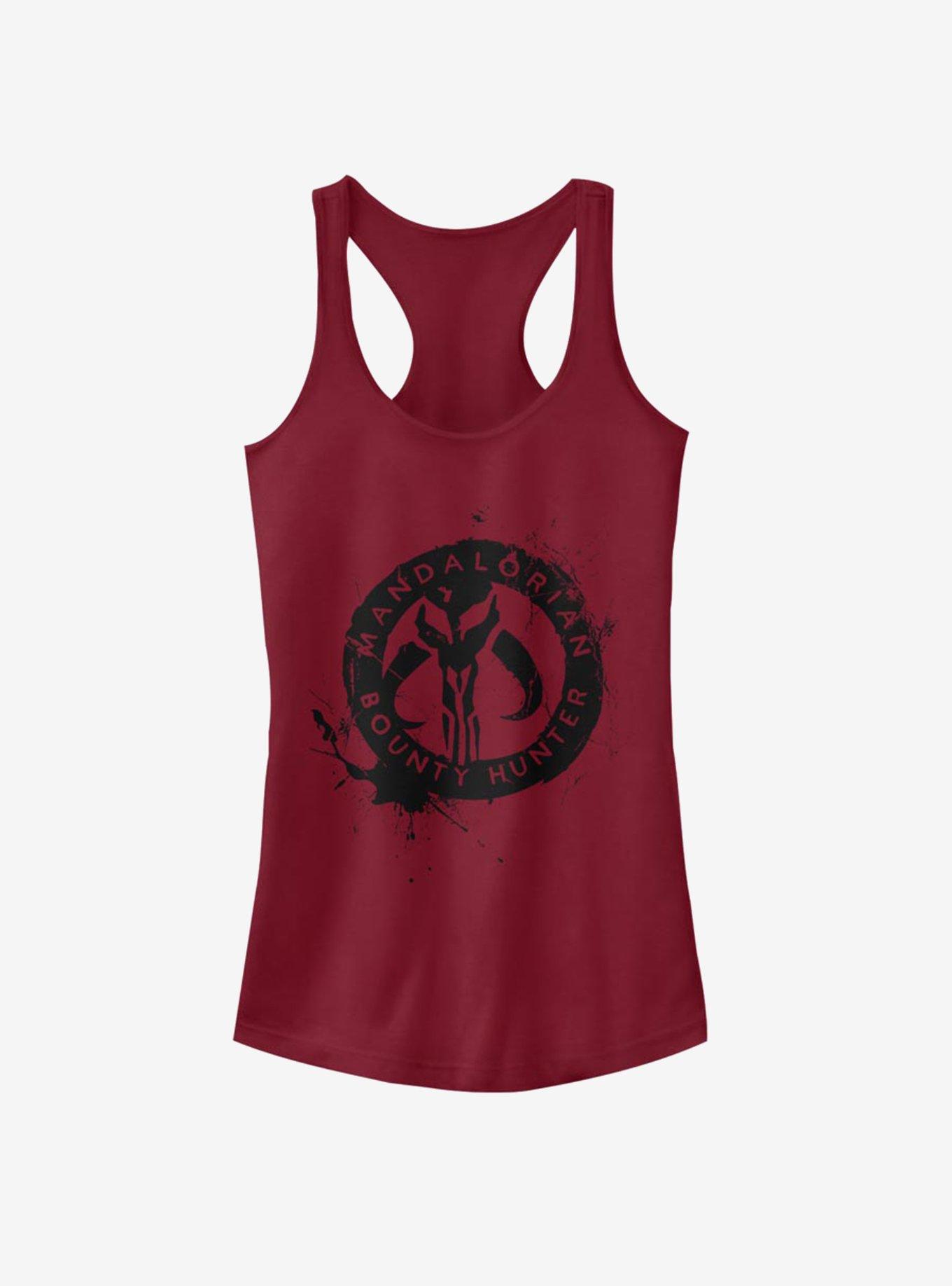 Star Wars The Mandalorian Painted Skull Girls Tank, SCARLET, hi-res