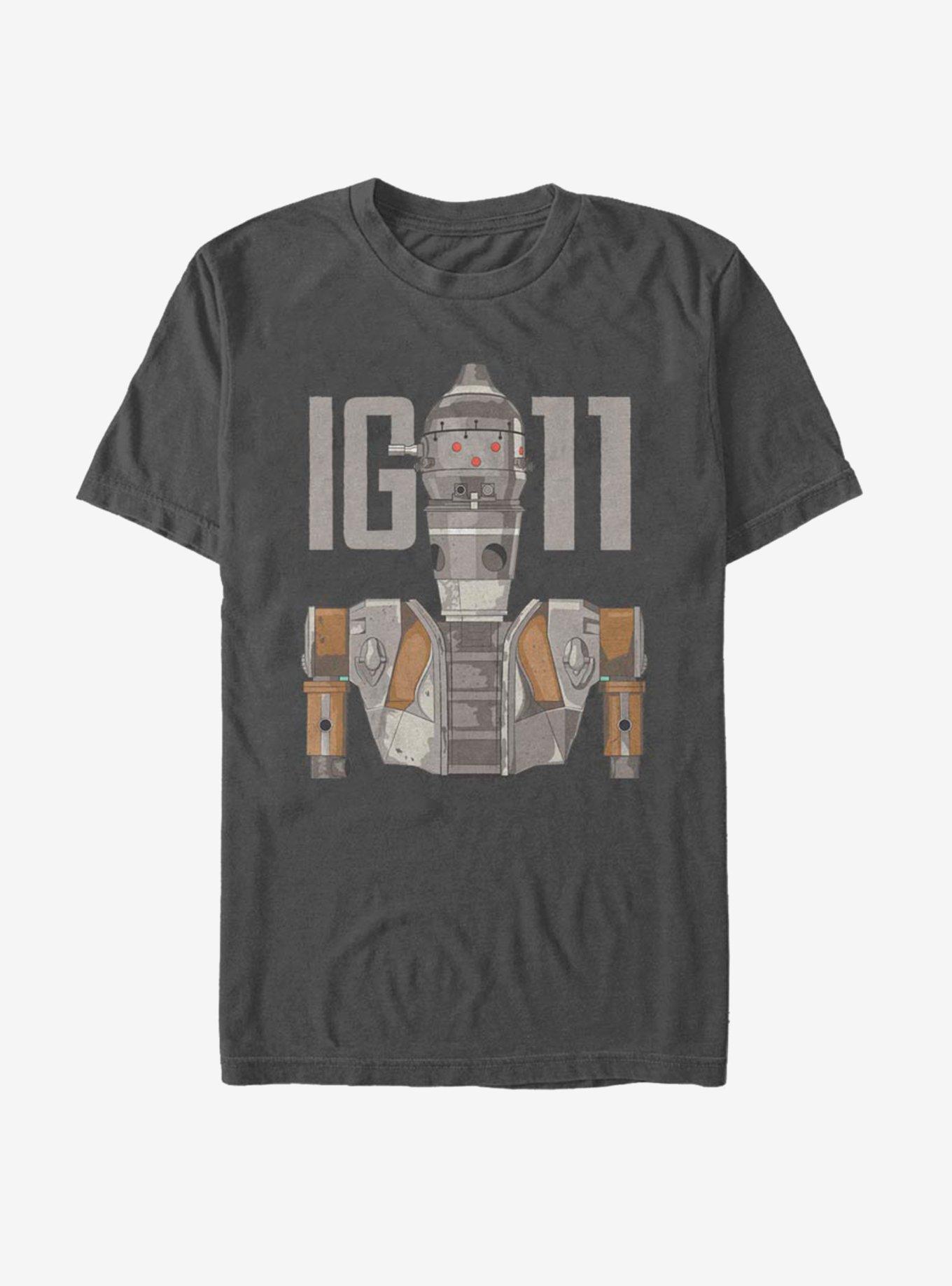 Star Wars The Mandalorian IG-11 Illustrated T-Shirt, CHARCOAL, hi-res