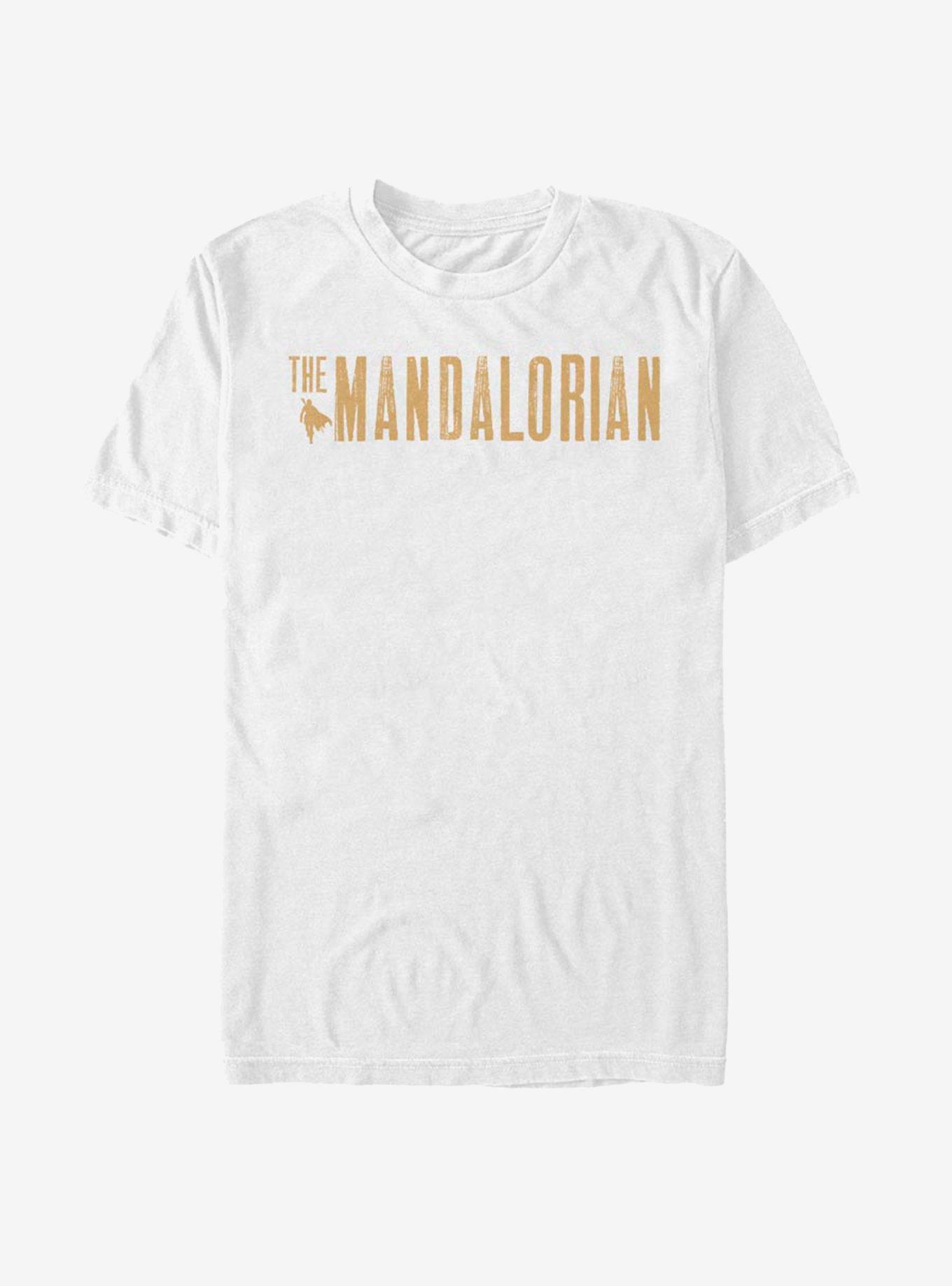 Star Wars The Mandalorian Mandalorian Simplistic Logo T-Shirt, WHITE, hi-res