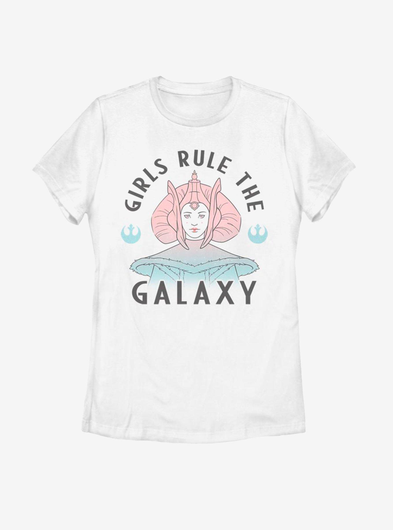 Star Wars Amidala Rules Galaxy Womens T-Shirt, WHITE, hi-res