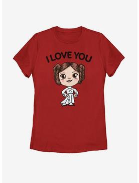 Star Wars Chibi Leia I Love You Womens T-Shirt, , hi-res