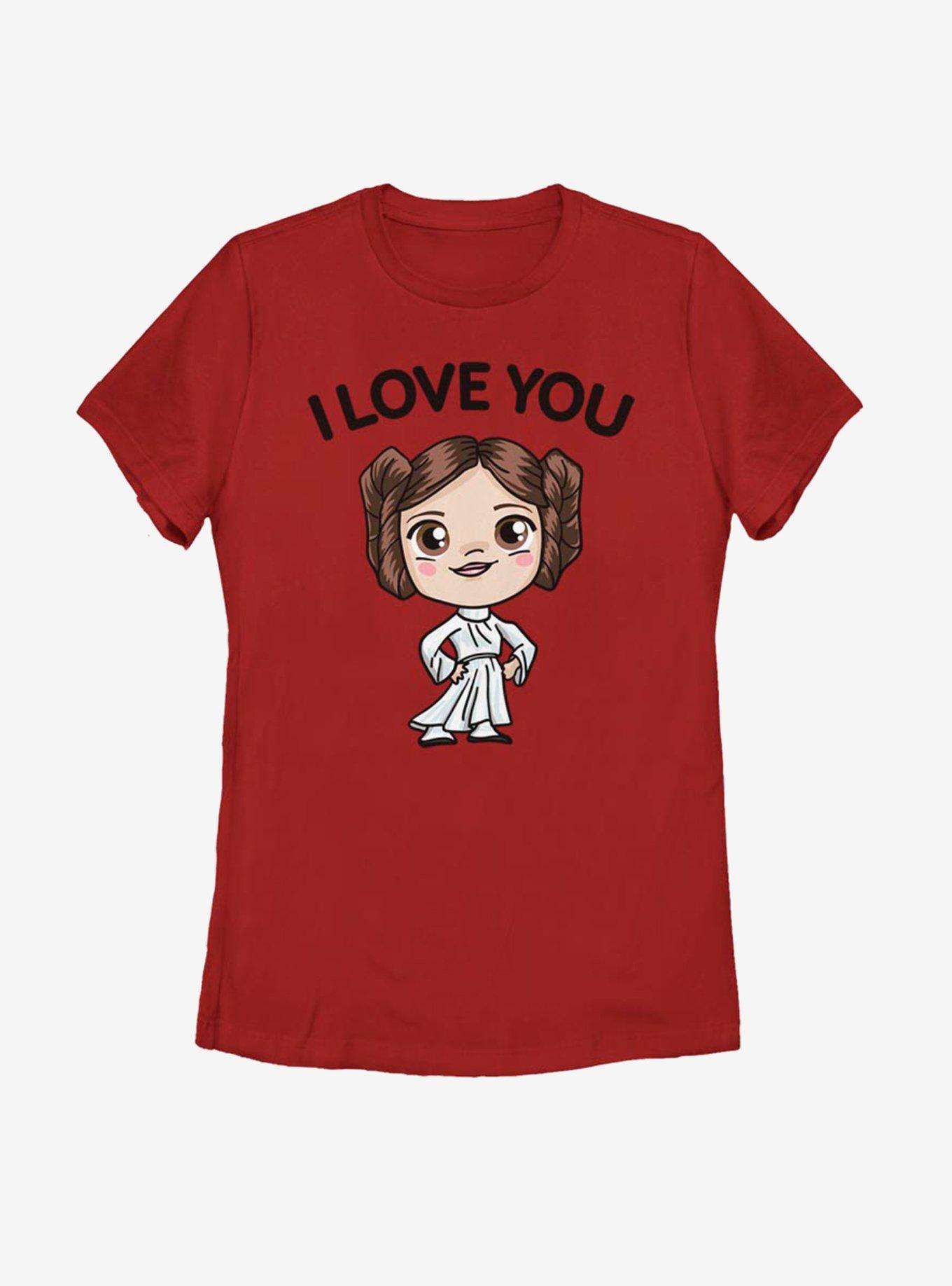 Star Wars Chibi Leia I Love You Womens T-Shirt, , hi-res