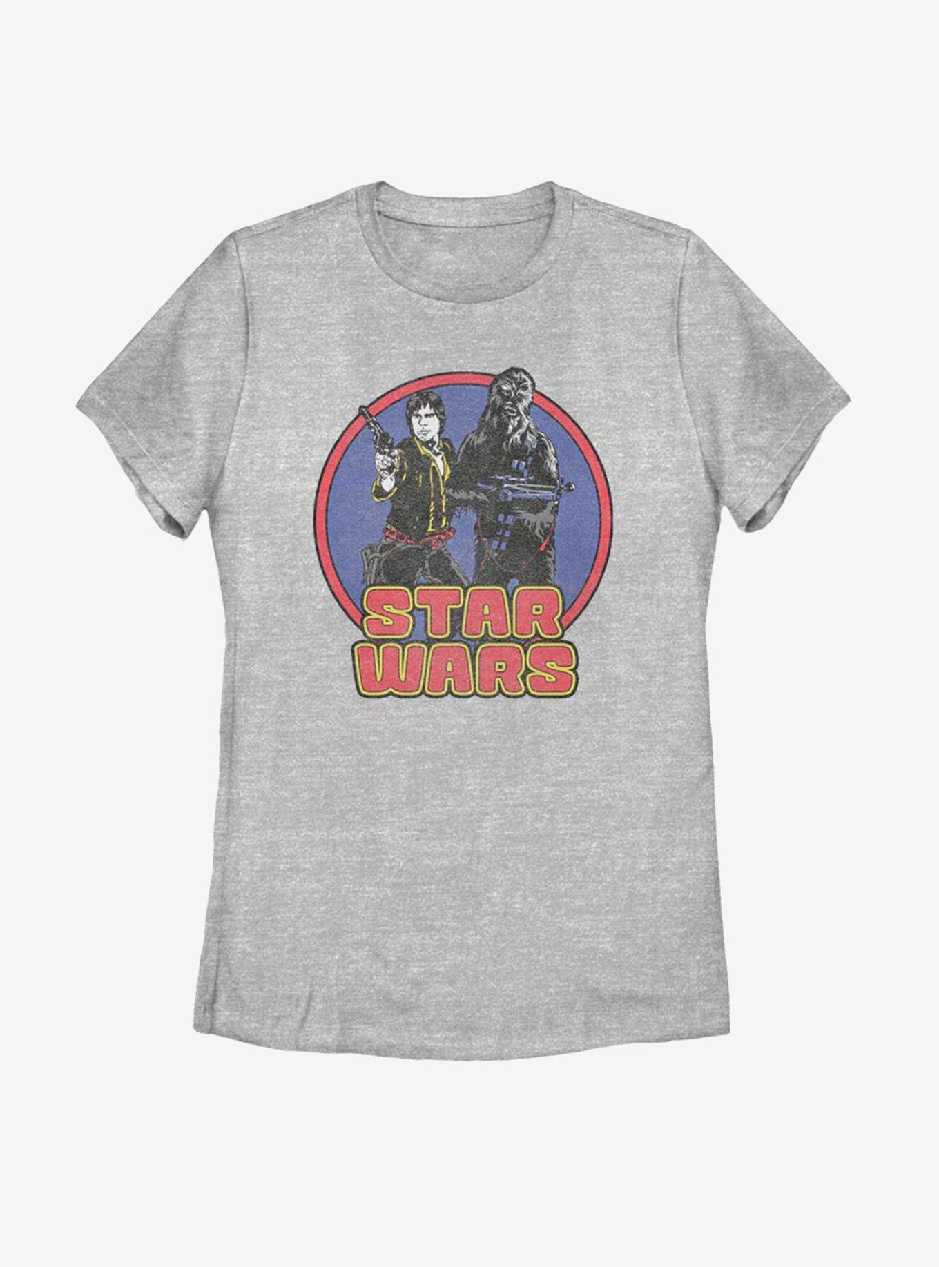 Star Wars Circle Chewie and Han Womens T-Shirt, ATH HTR, hi-res