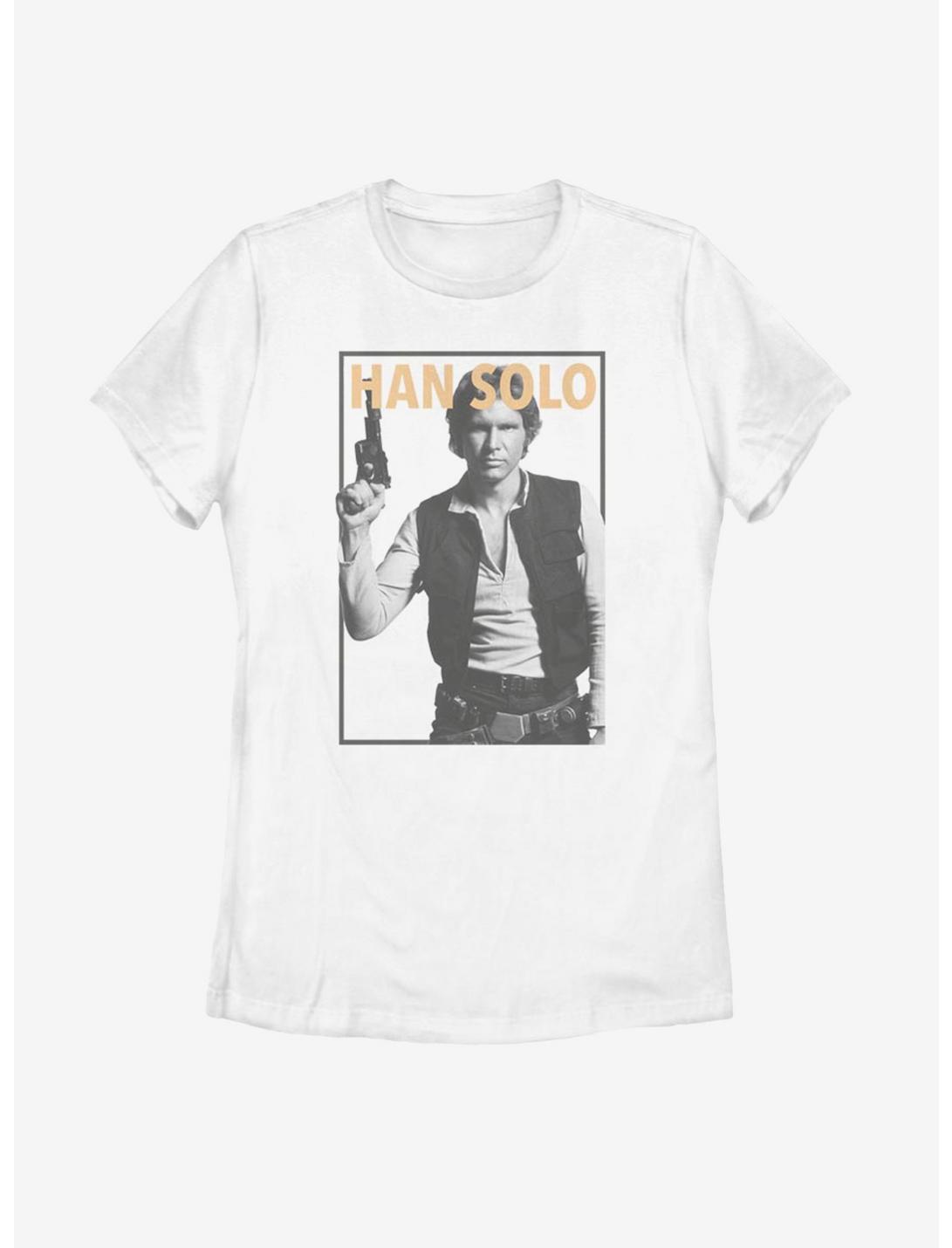 Star Wars Faded Han Solo Womens T-Shirt, WHITE, hi-res