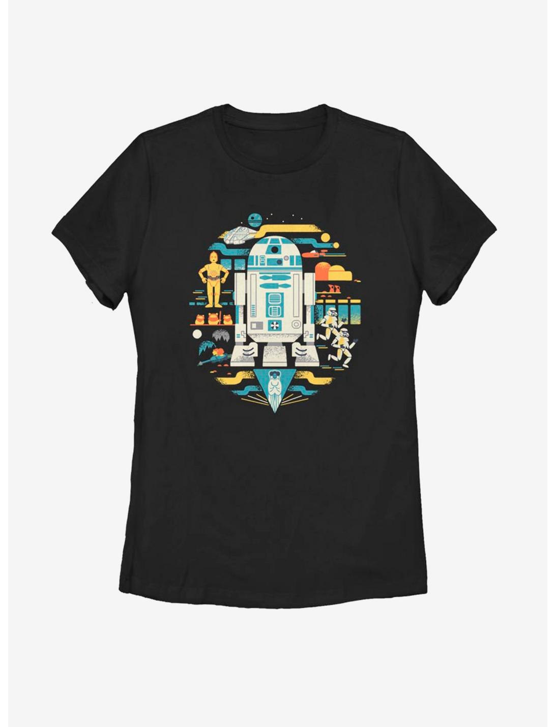 Star Wars Droid Icons Womens T-Shirt, BLACK, hi-res