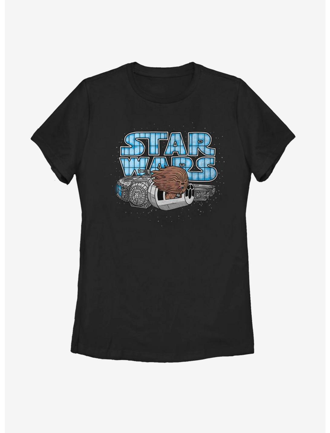 Star Wars Chewie Hair in the Wind Womens T-Shirt, BLACK, hi-res