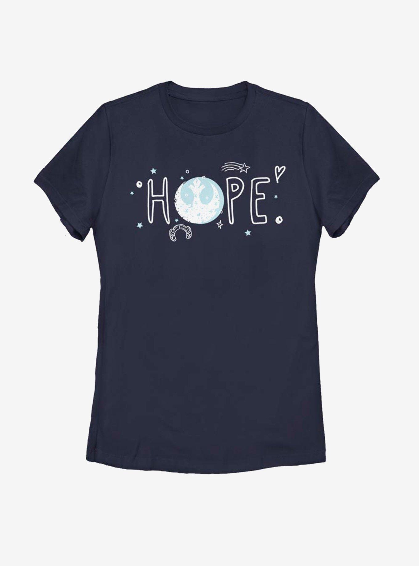 Star Wars Hope Doodles Womens T-Shirt, NAVY, hi-res