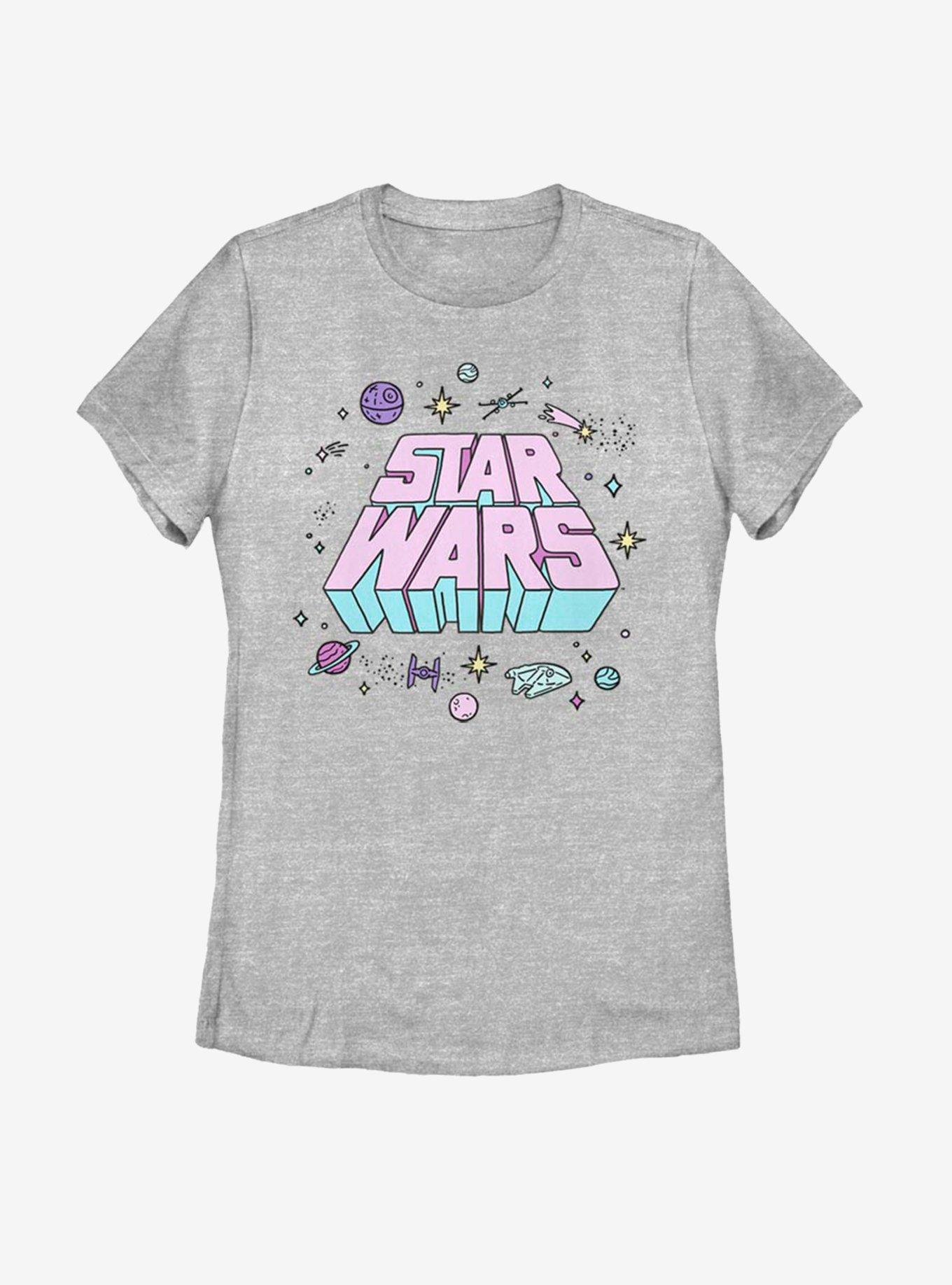 Star Wars Pop Out Logo Womens T-Shirt, ATH HTR, hi-res