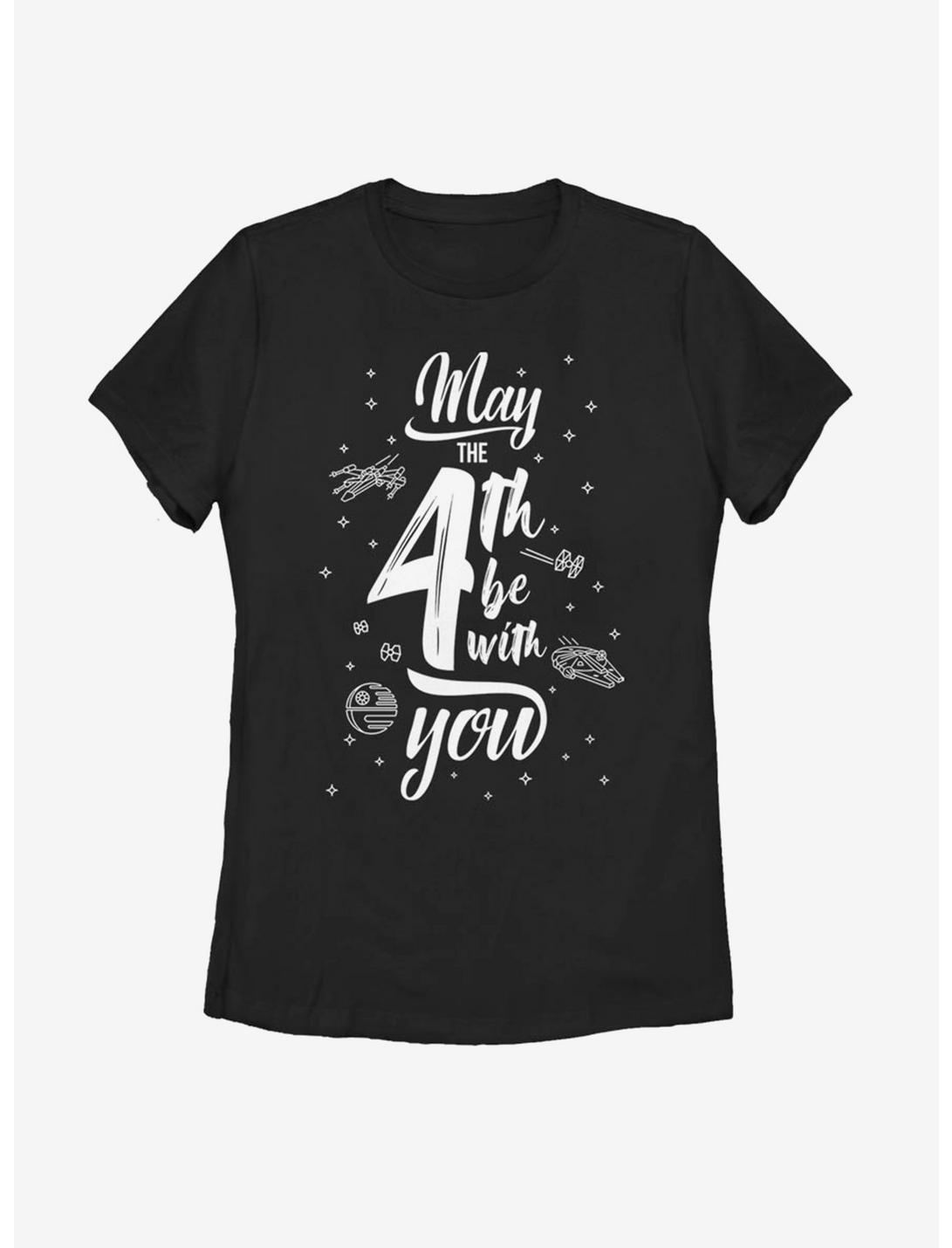 Star Wars Space Text May Fourth Womens T-Shirt, BLACK, hi-res