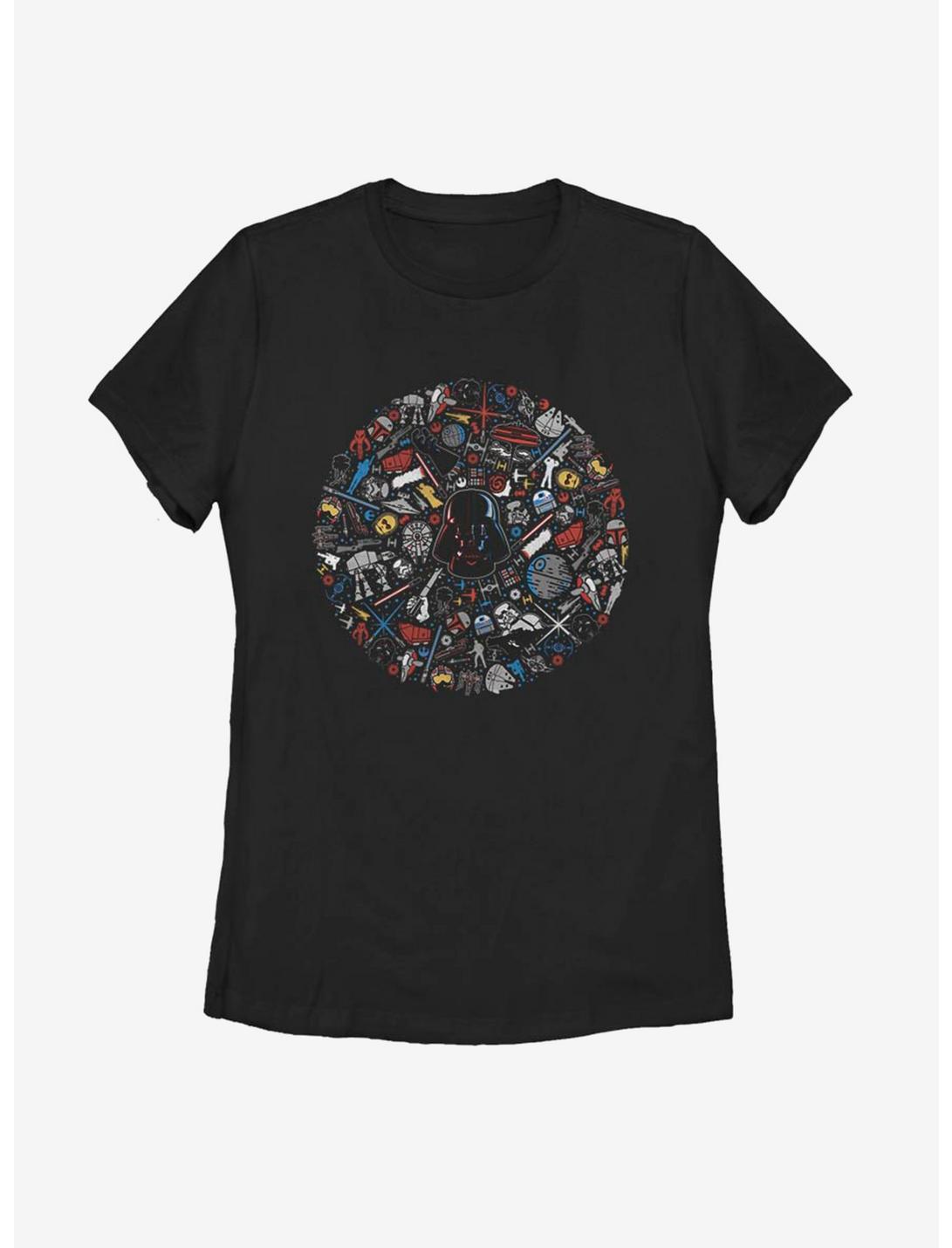 Star Wars Icons Circle Womens T-Shirt, BLACK, hi-res