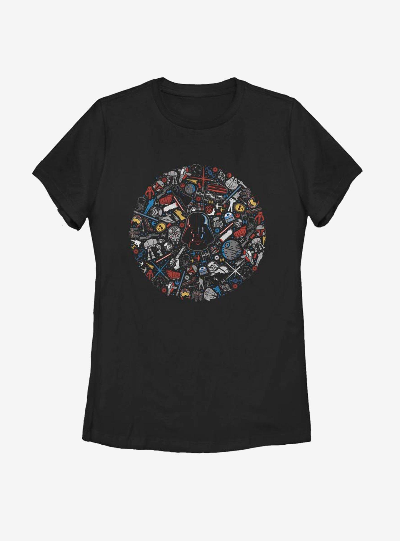 Star Wars Icons Circle Womens T-Shirt, BLACK, hi-res