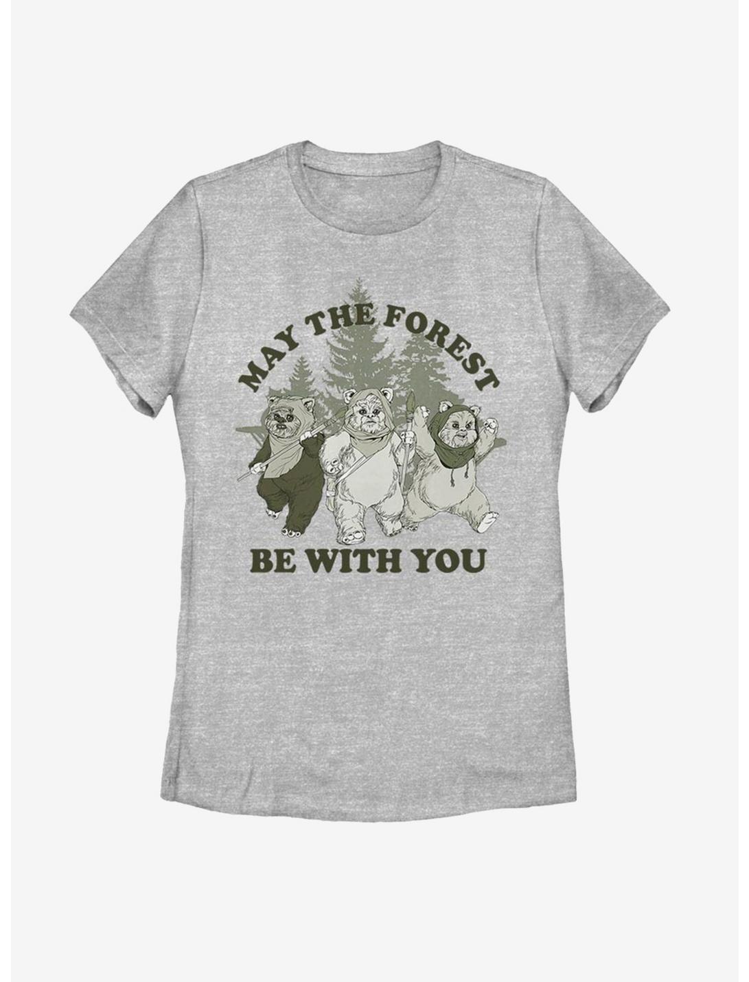 Star Wars May The Forest Womens T-Shirt, ATH HTR, hi-res