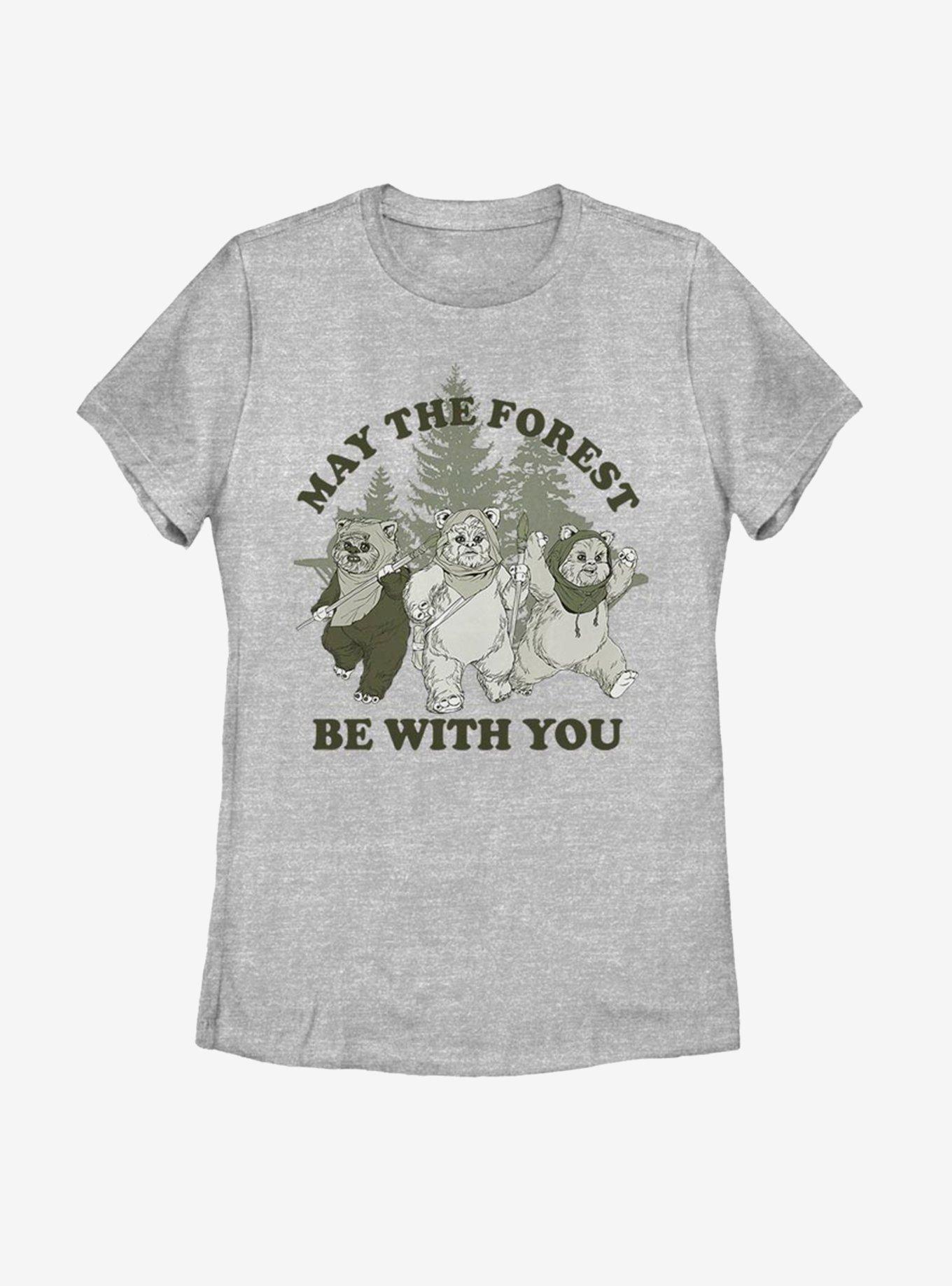 Star Wars May The Forest Womens T-Shirt, ATH HTR, hi-res