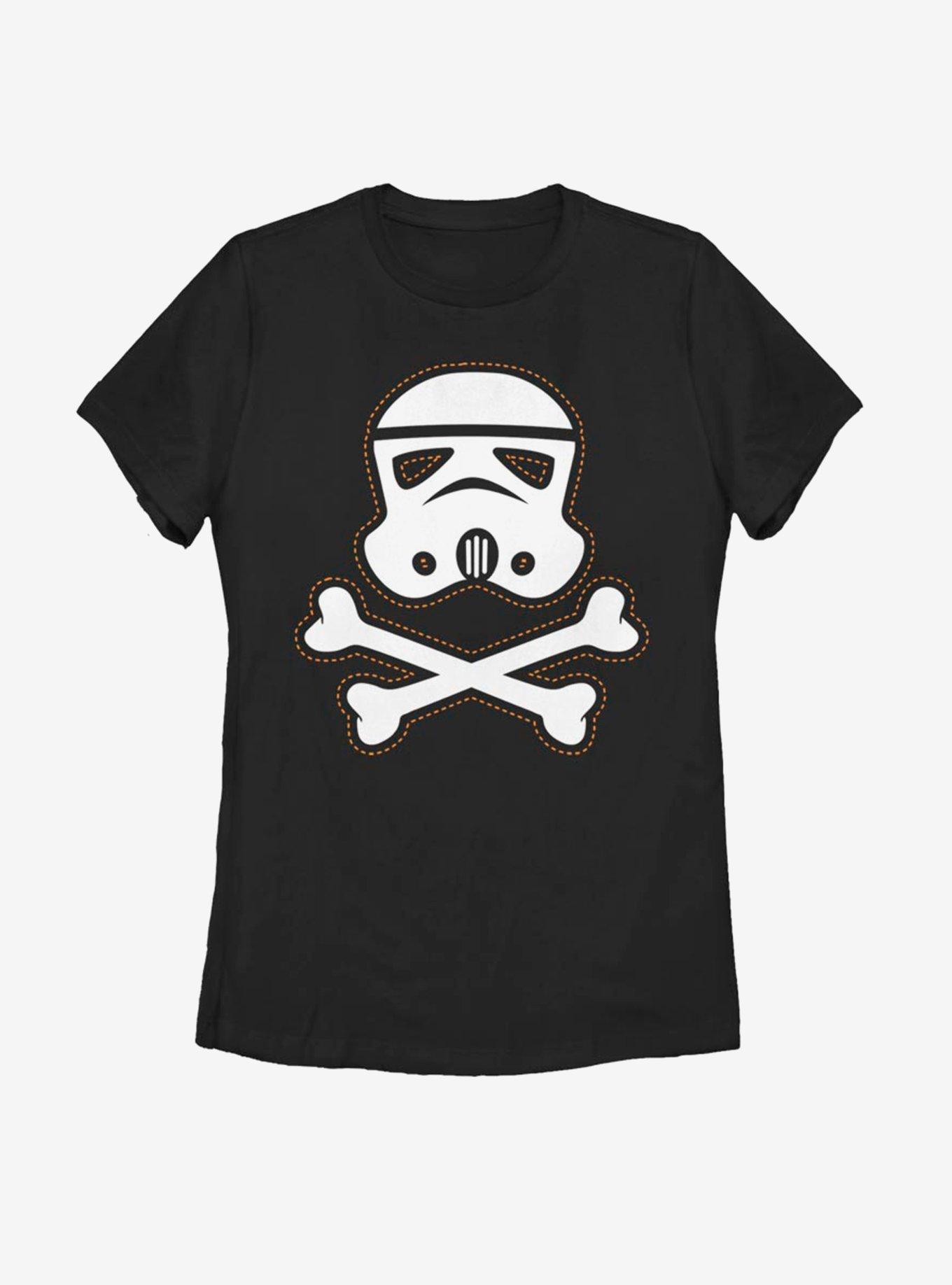 Star Wars Trooper Skull Patch Womens T-Shirt, BLACK, hi-res